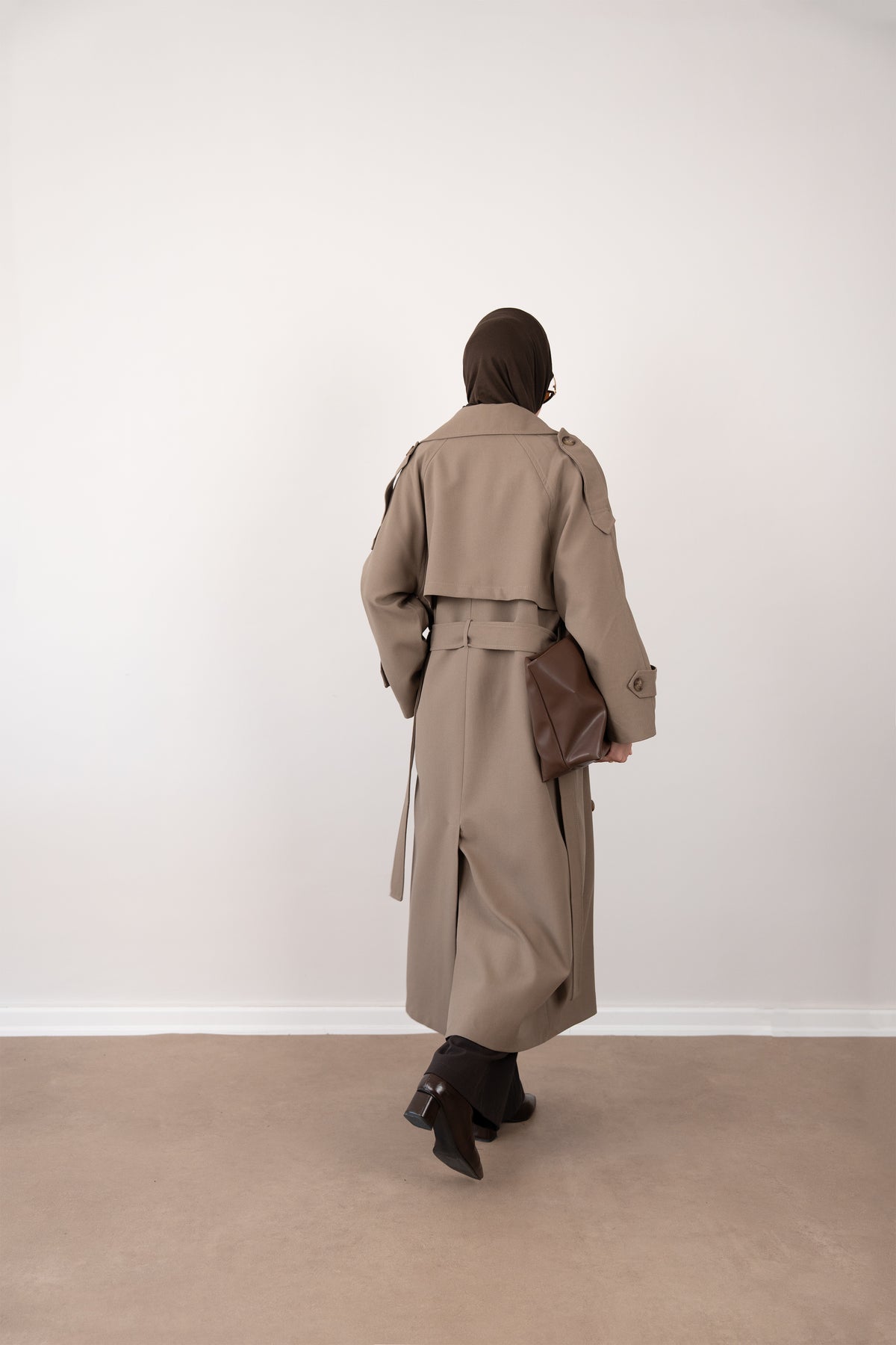 Premium Oversize Trençkot Bej