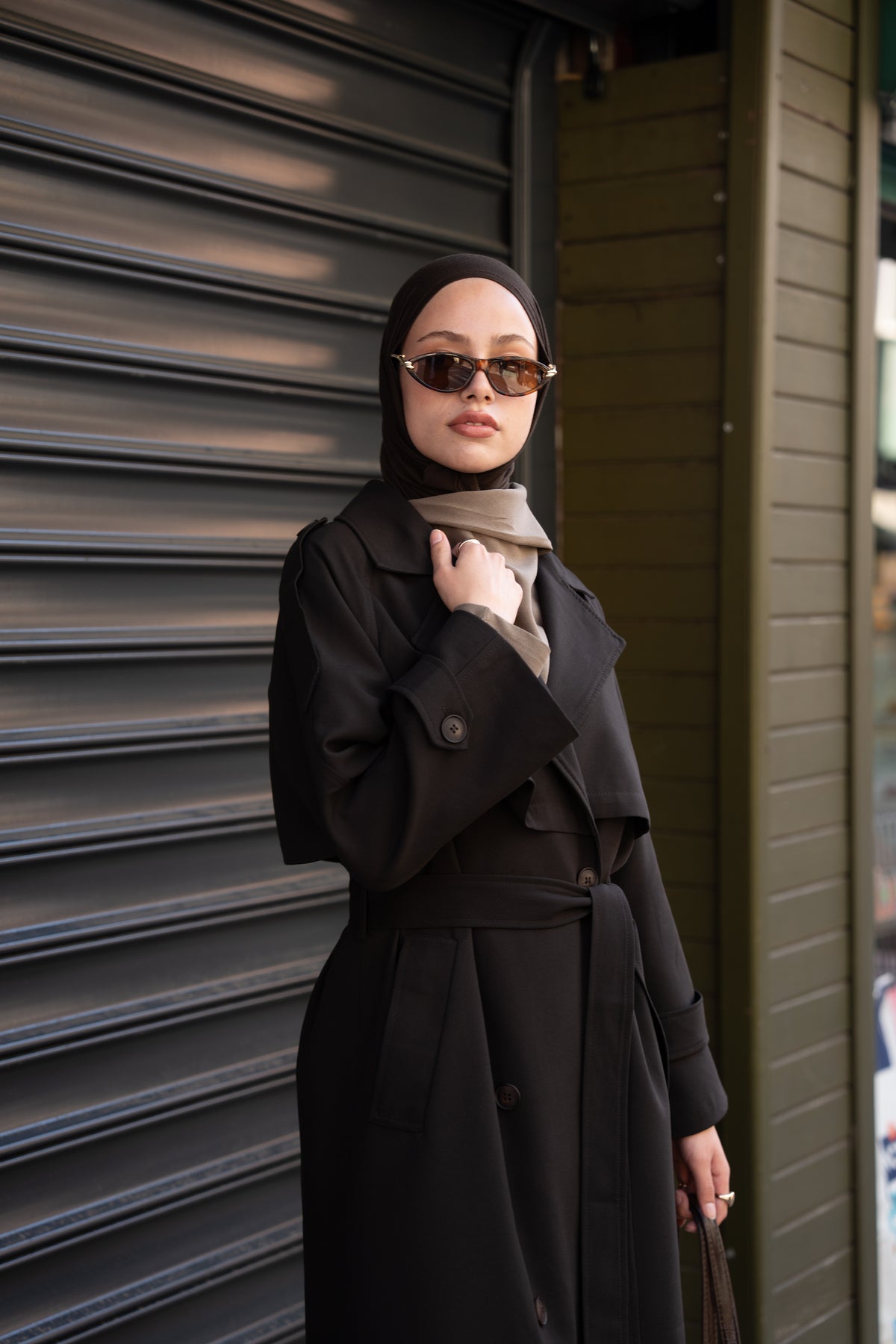 Premium Oversize Trençkot Kahverengi