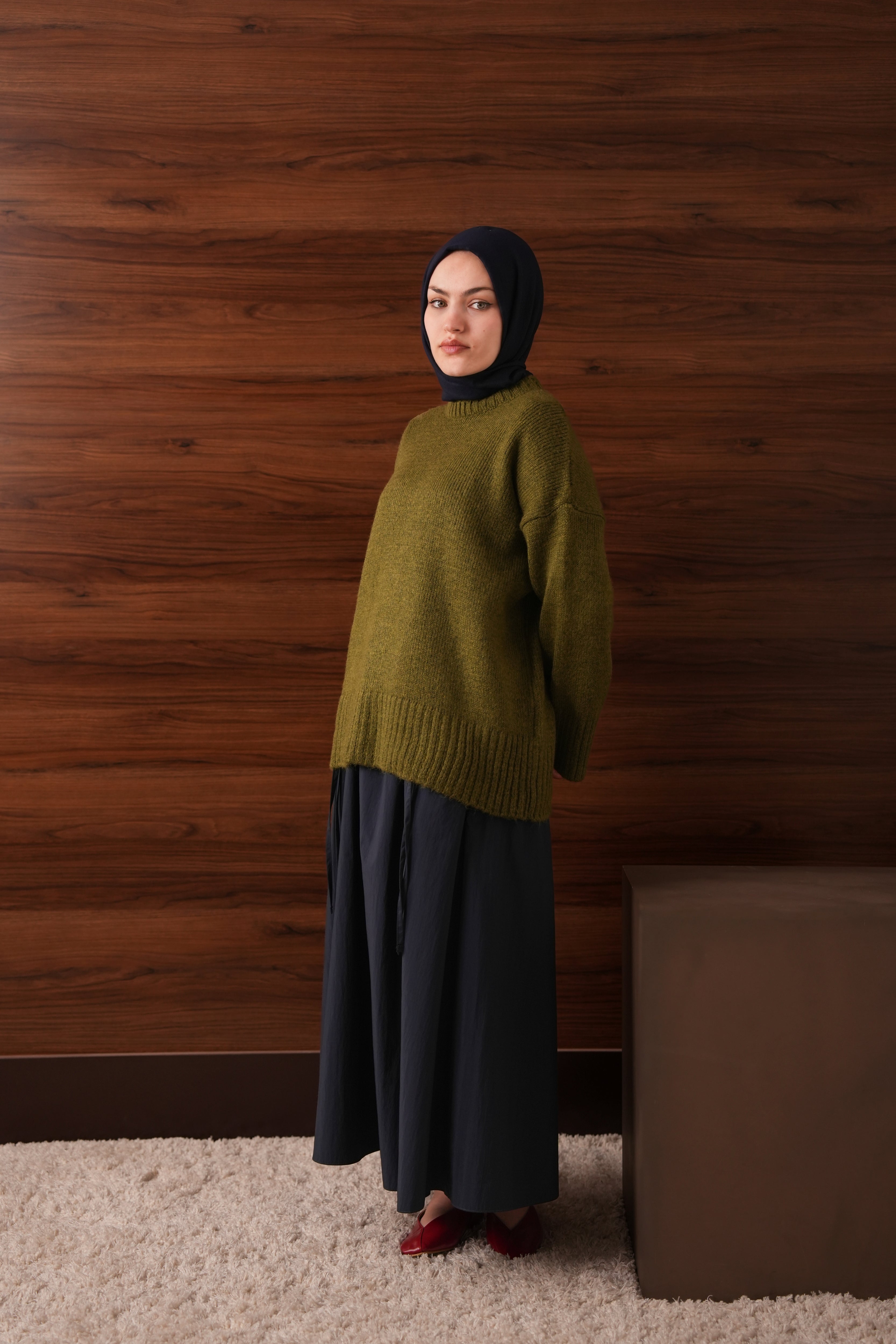 Oversize Kazak HAKİ YEŞİL