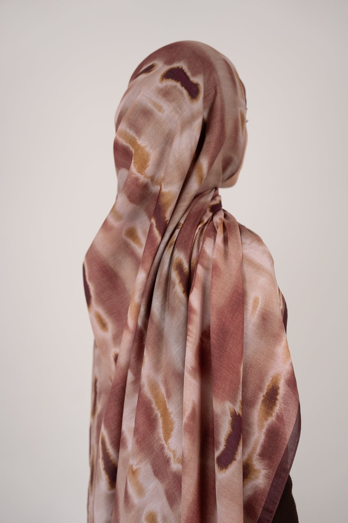 Abstract Flow Çift Taraflı Şal Soft Pembe