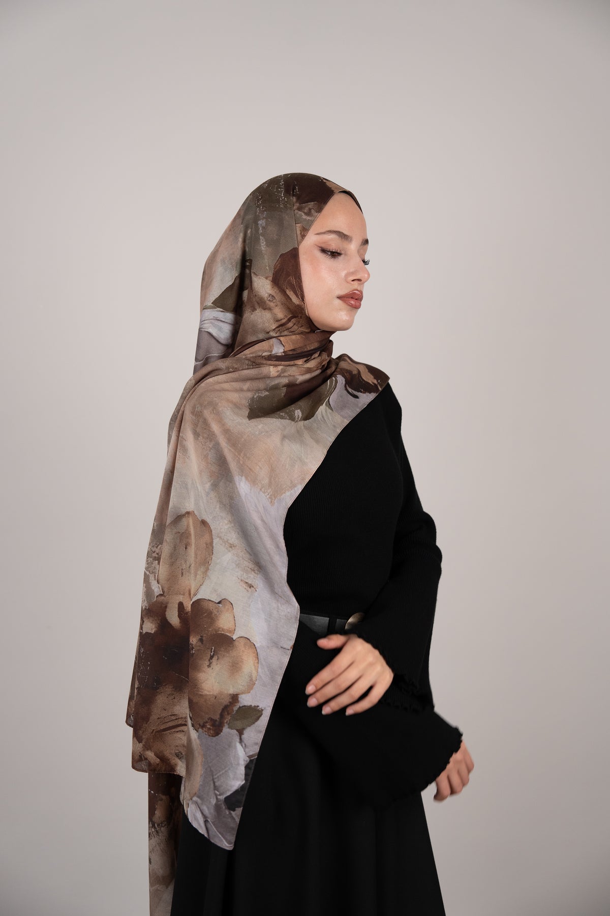 Flora Reverie Çift Taraflı Şal GÜL KURUSU