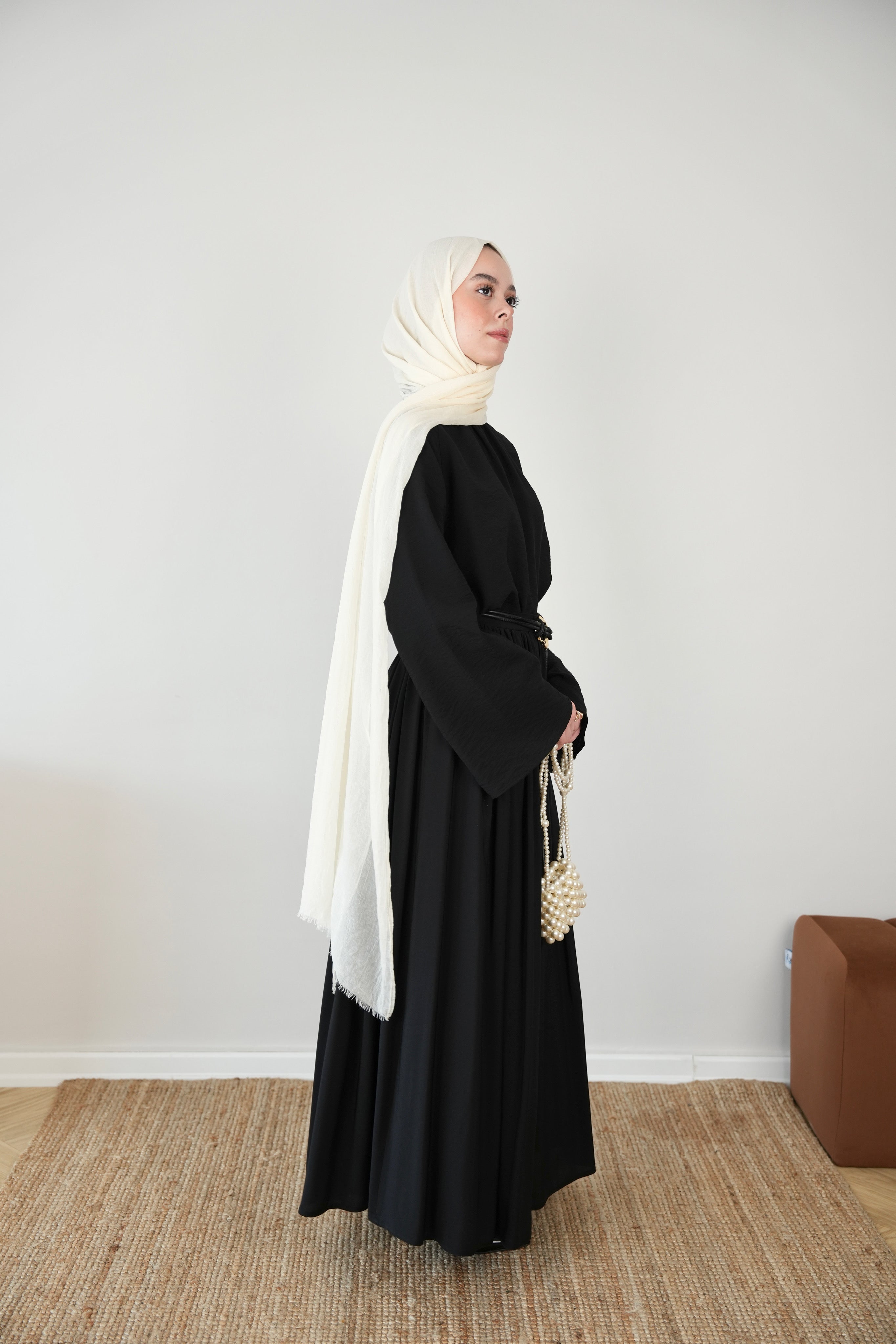 Helen Hakim Yaka Dökümlü Bluz SİYAH