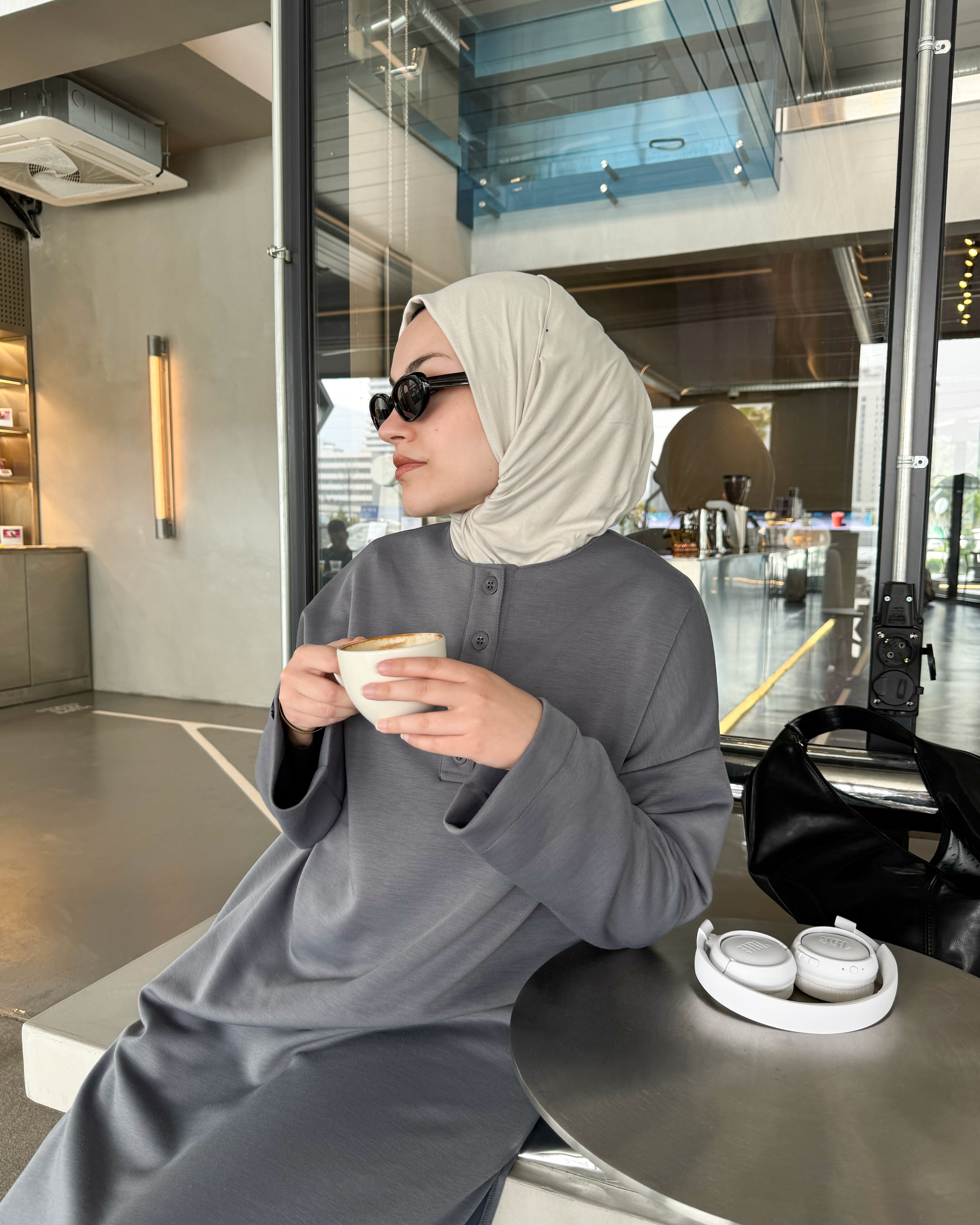 Modal Pantolonlu Takım GRİ