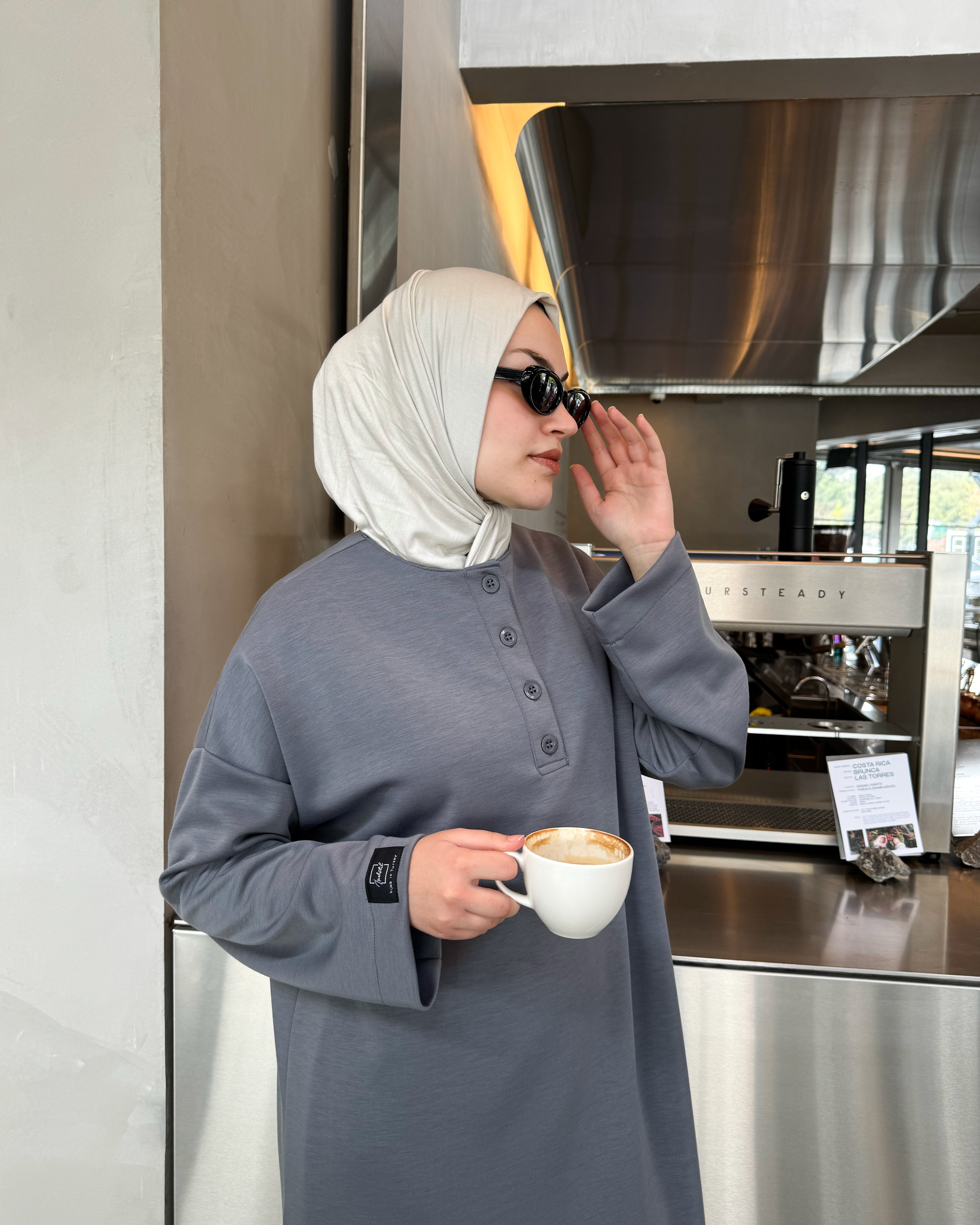 Modal Pantolonlu Takım GRİ