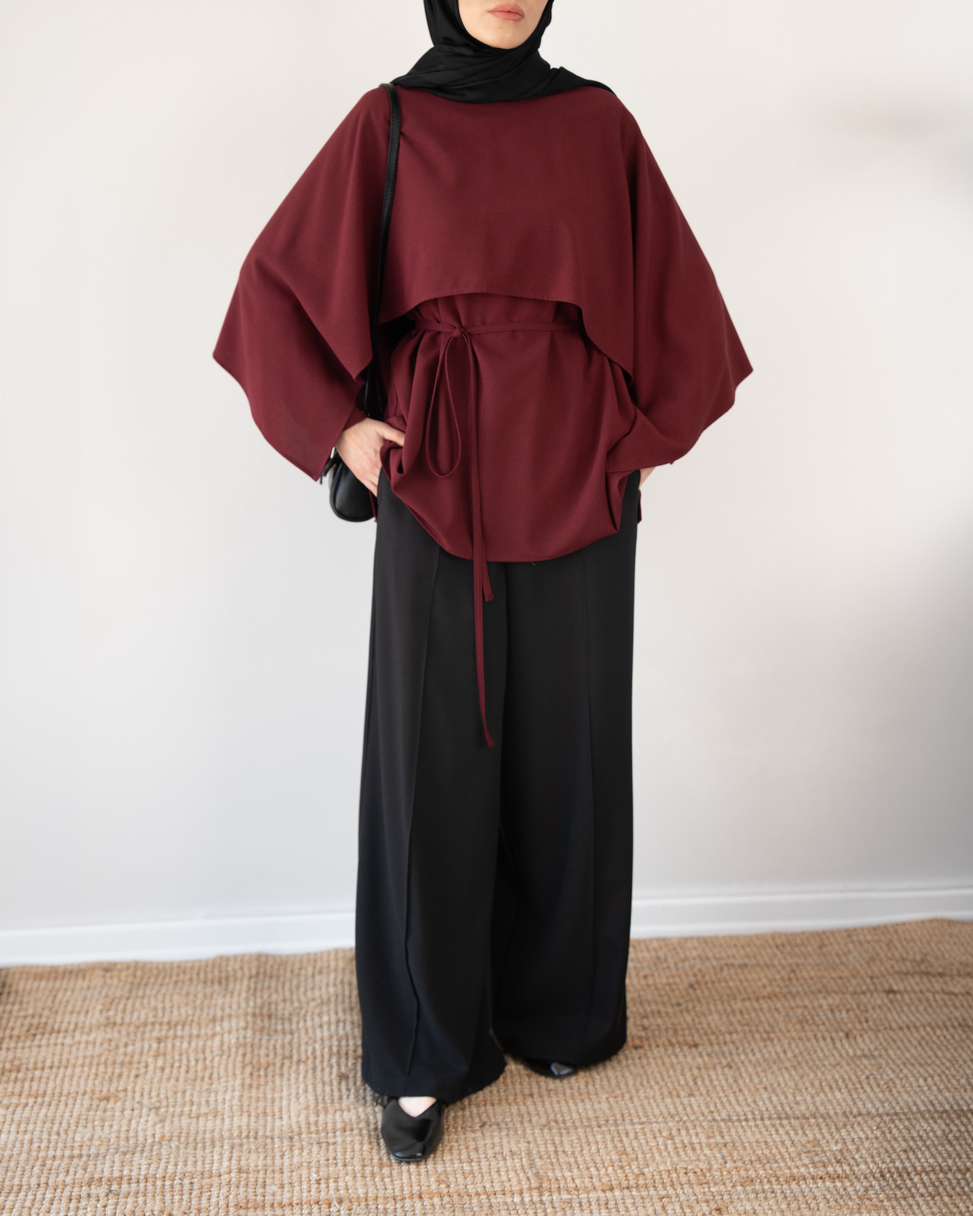 Pelerinli Tunik BORDO