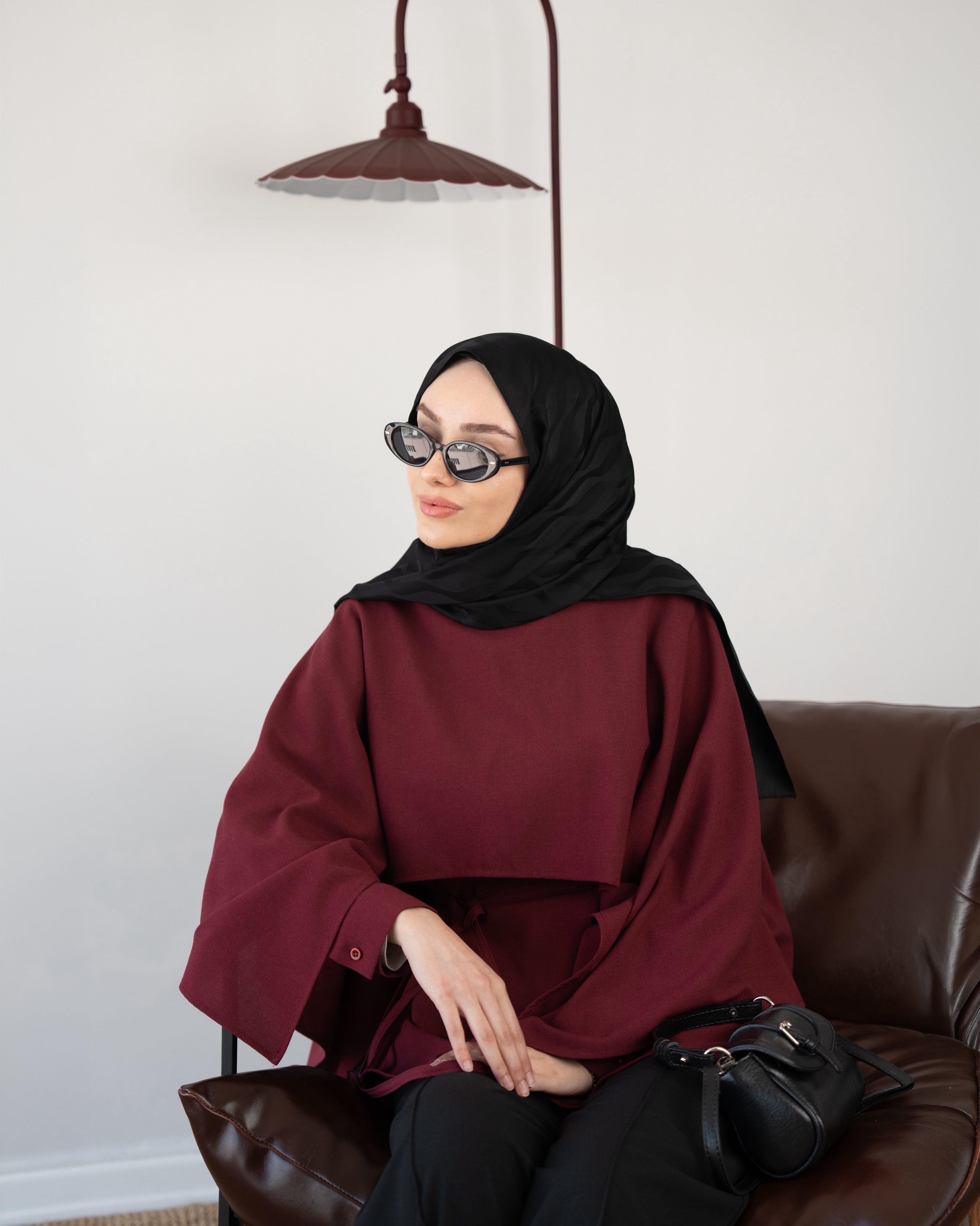 Pelerinli Tunik BORDO