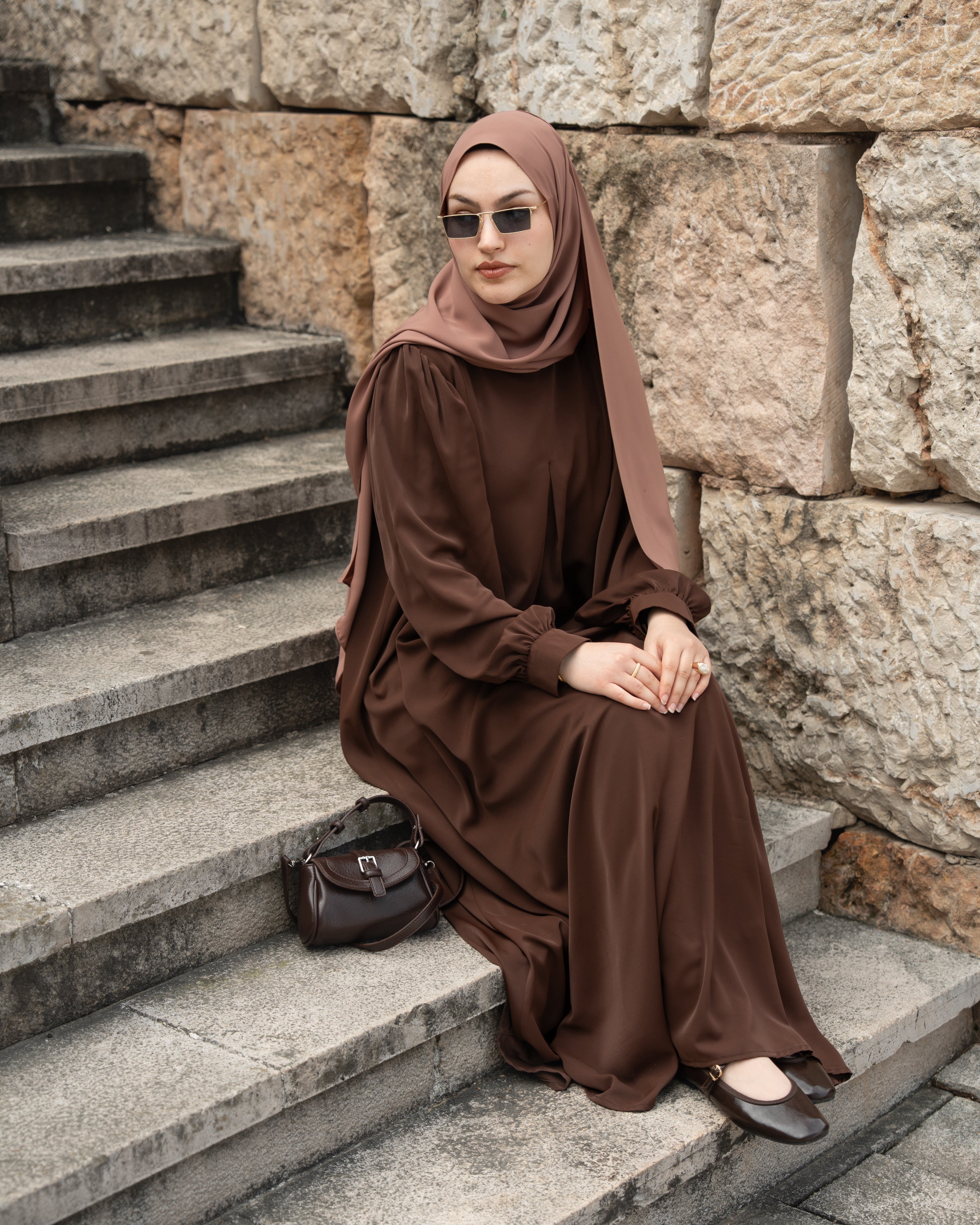 Alya Elbise KAHVERENGİ
