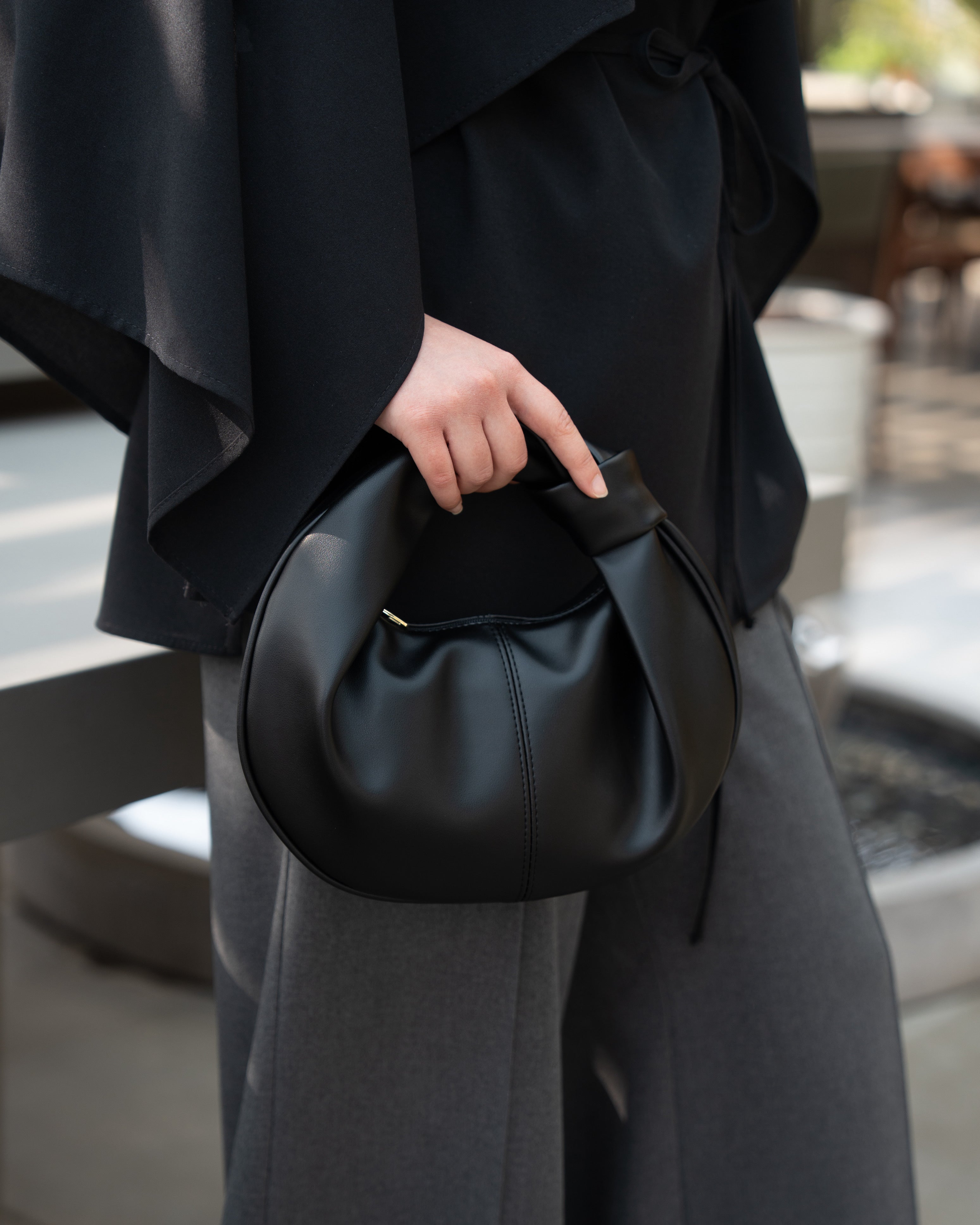 Pelerinli Tunik SİYAH
