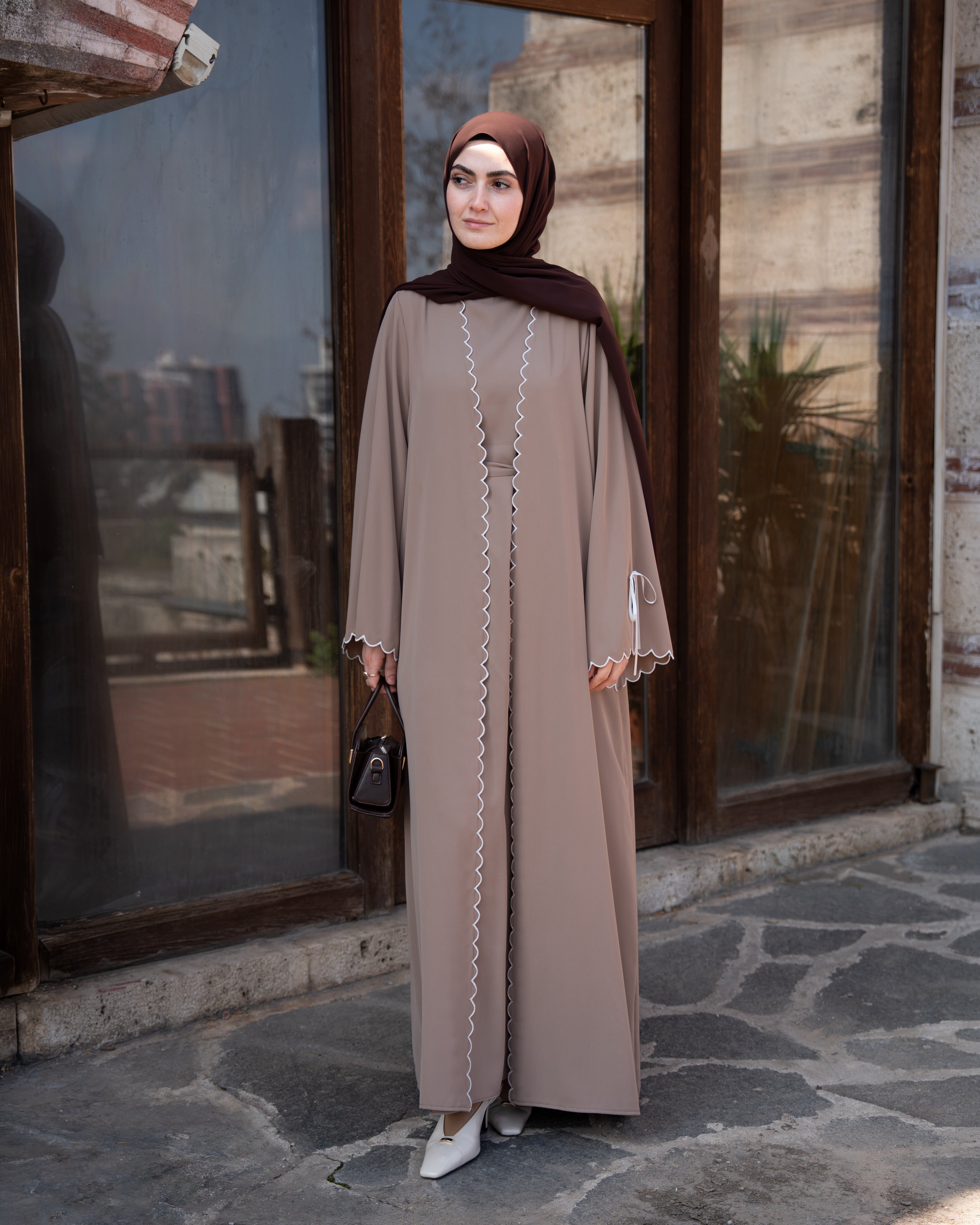 Touch Abaya Takım BEJ