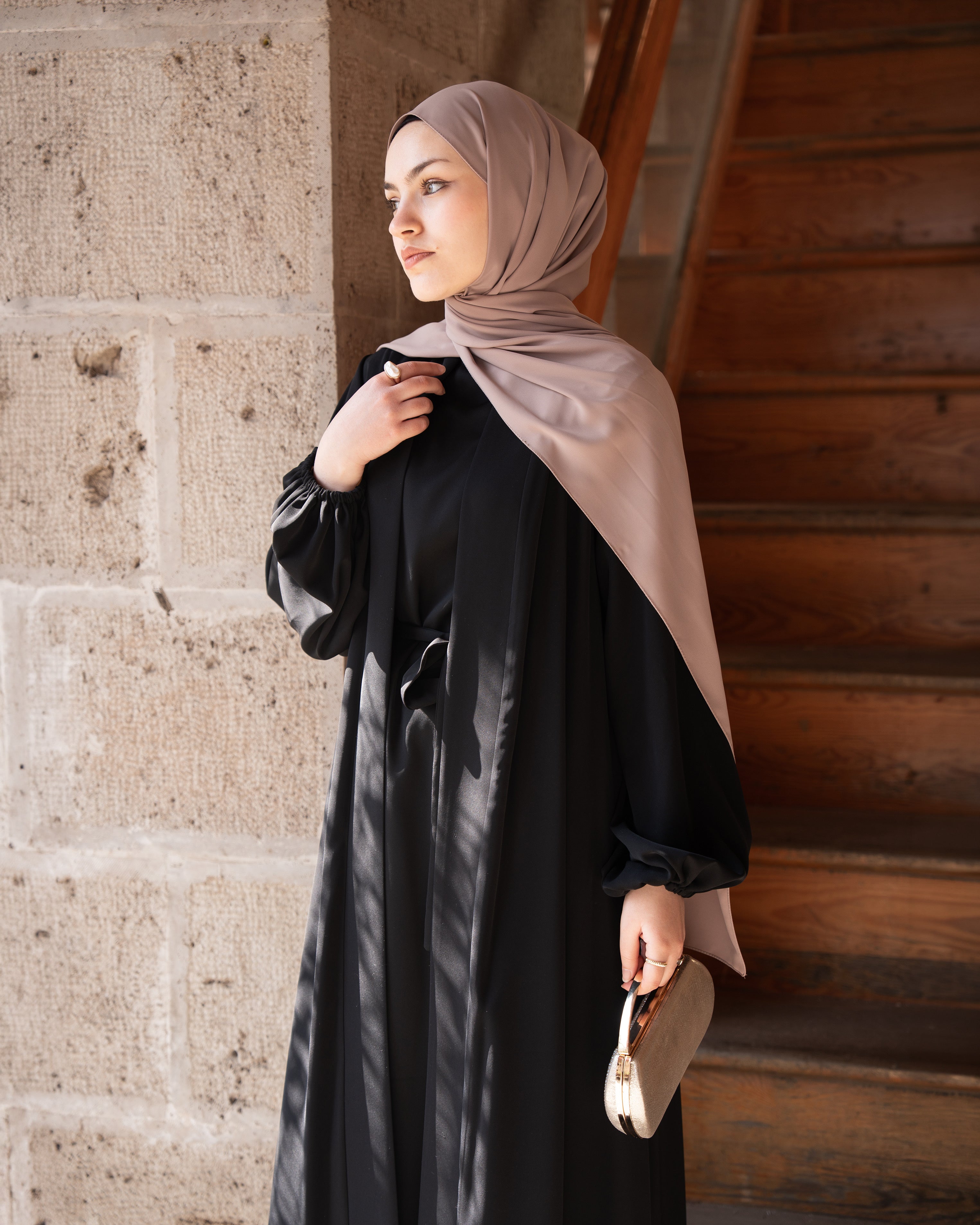 Luxury Abaya Takım SİYAH