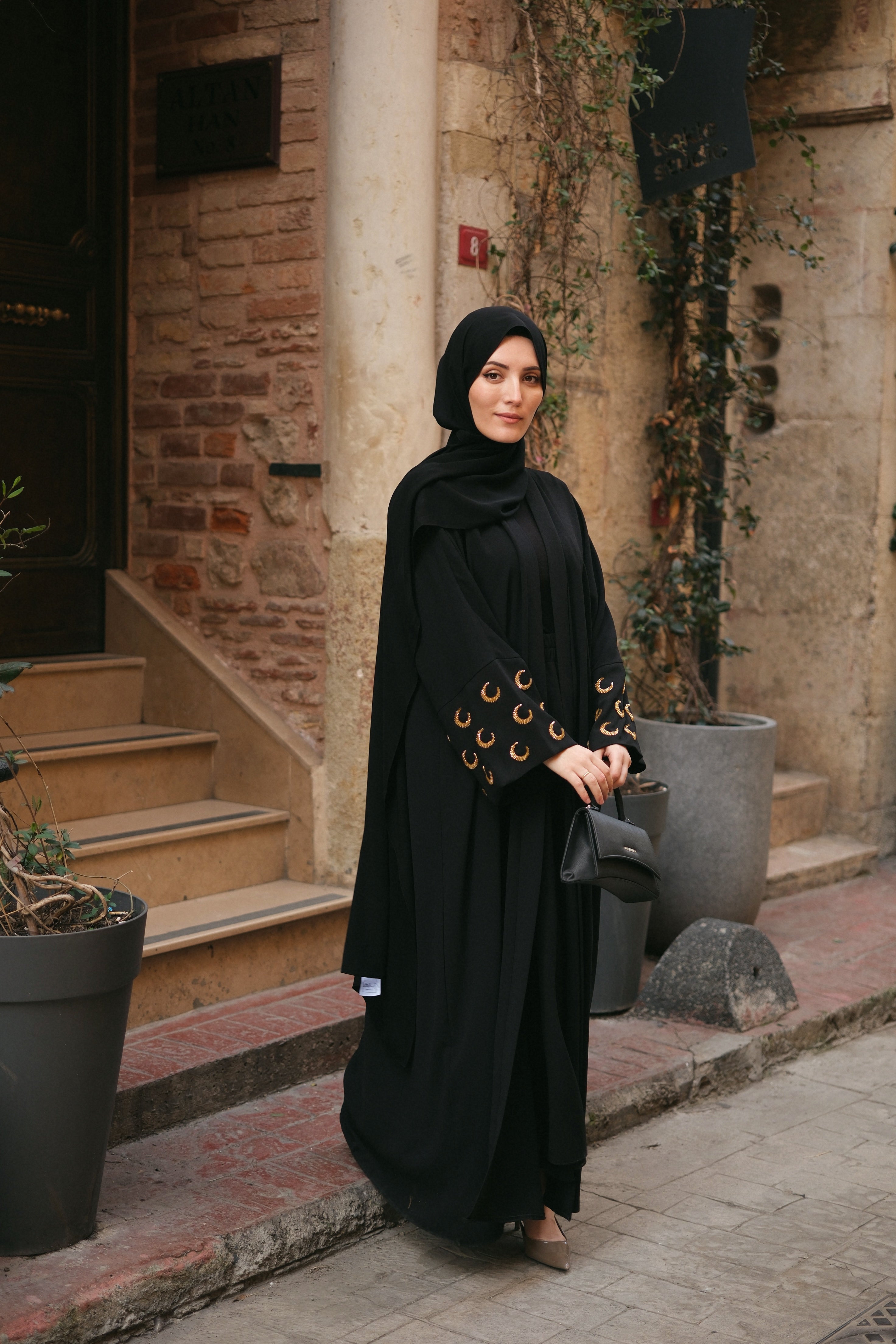 Ramadan Kareem Abaya SİYAH