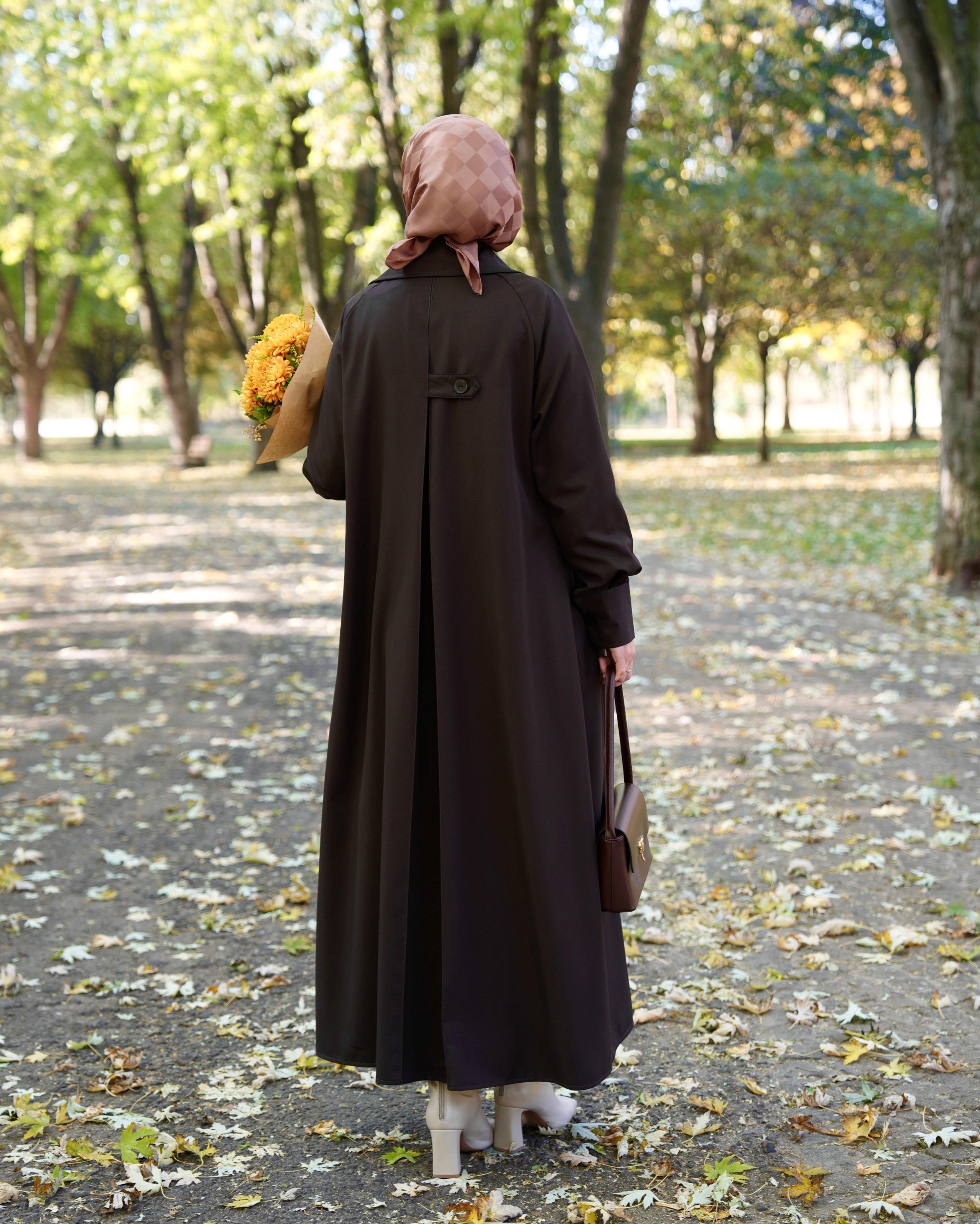 A Pileli Trençkot KAHVERENGİ