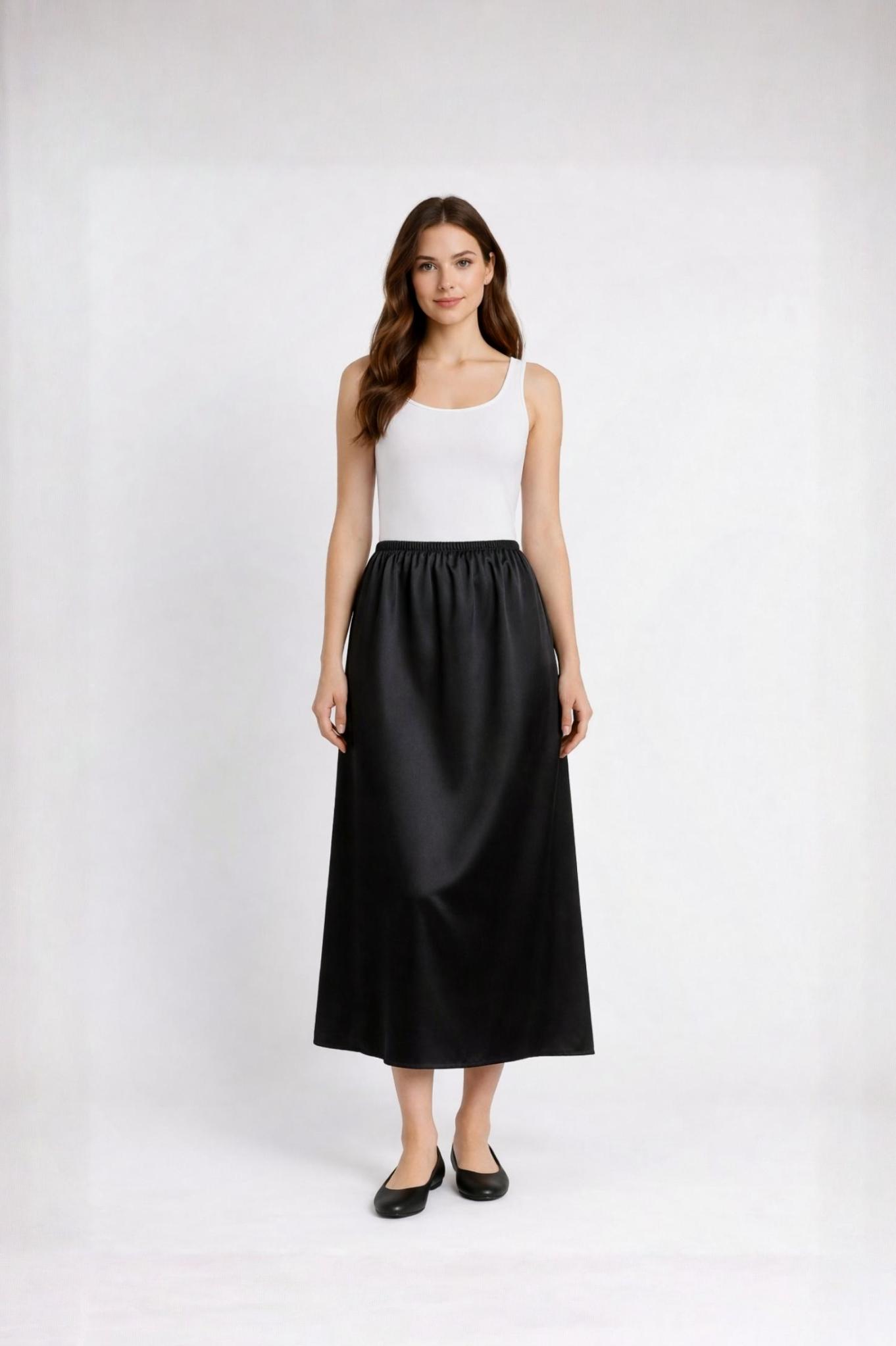Saten Astar Etek Siyah