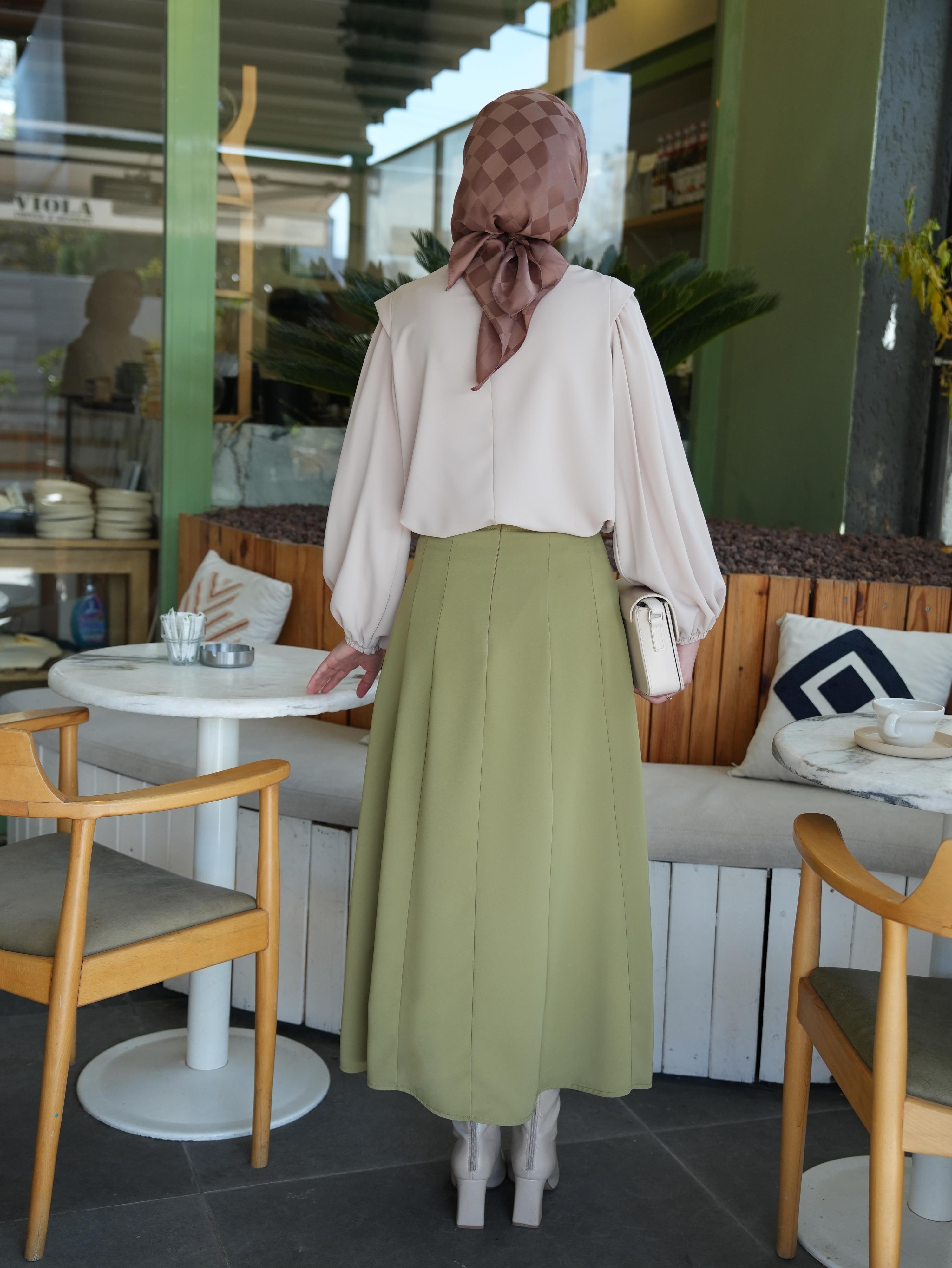 Bağcıklı Etek Yağ Yeşili