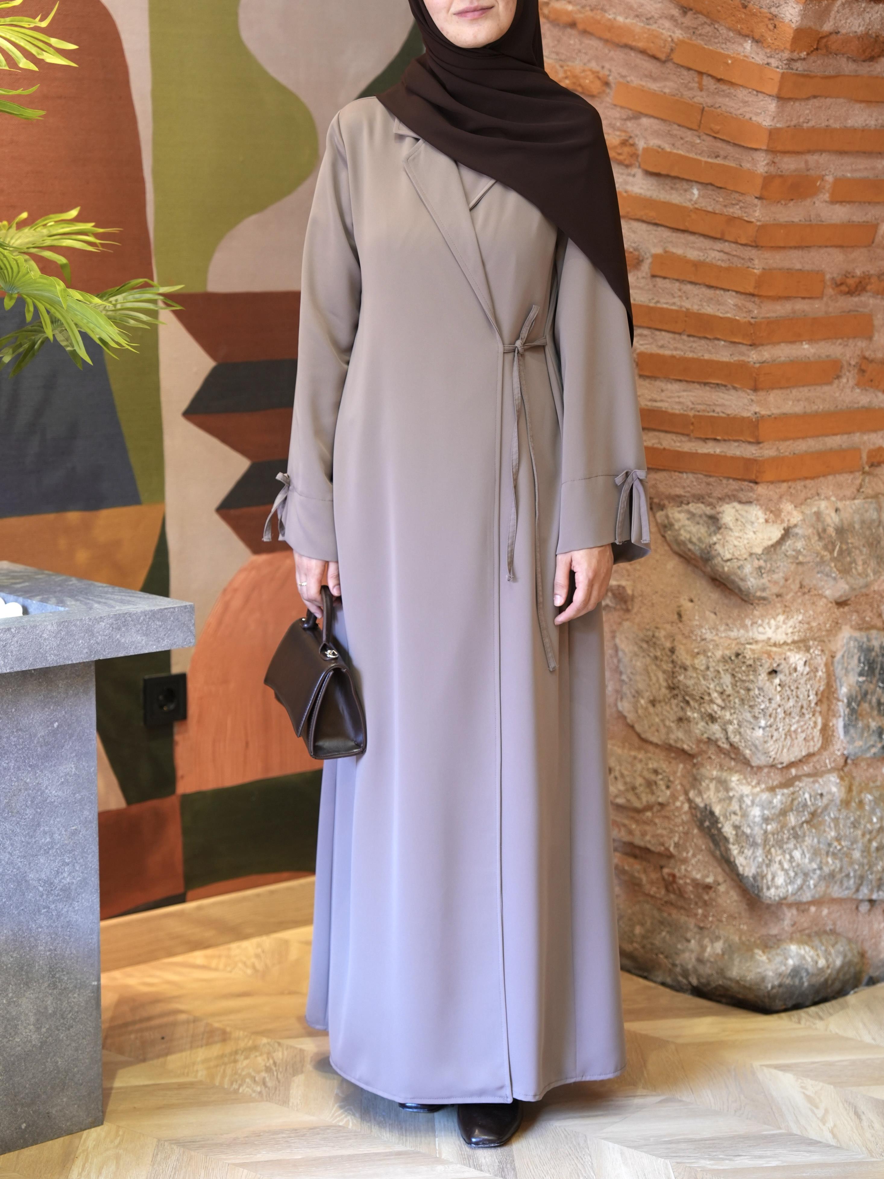 Bağlamalı Kruvaze Trench Vizon