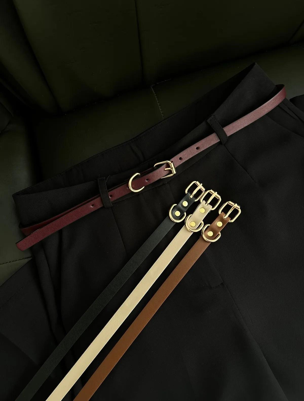 Basıc İnce Deri Kemer BORDO