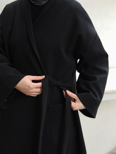 Basıc Kaşe Kaban SİYAH