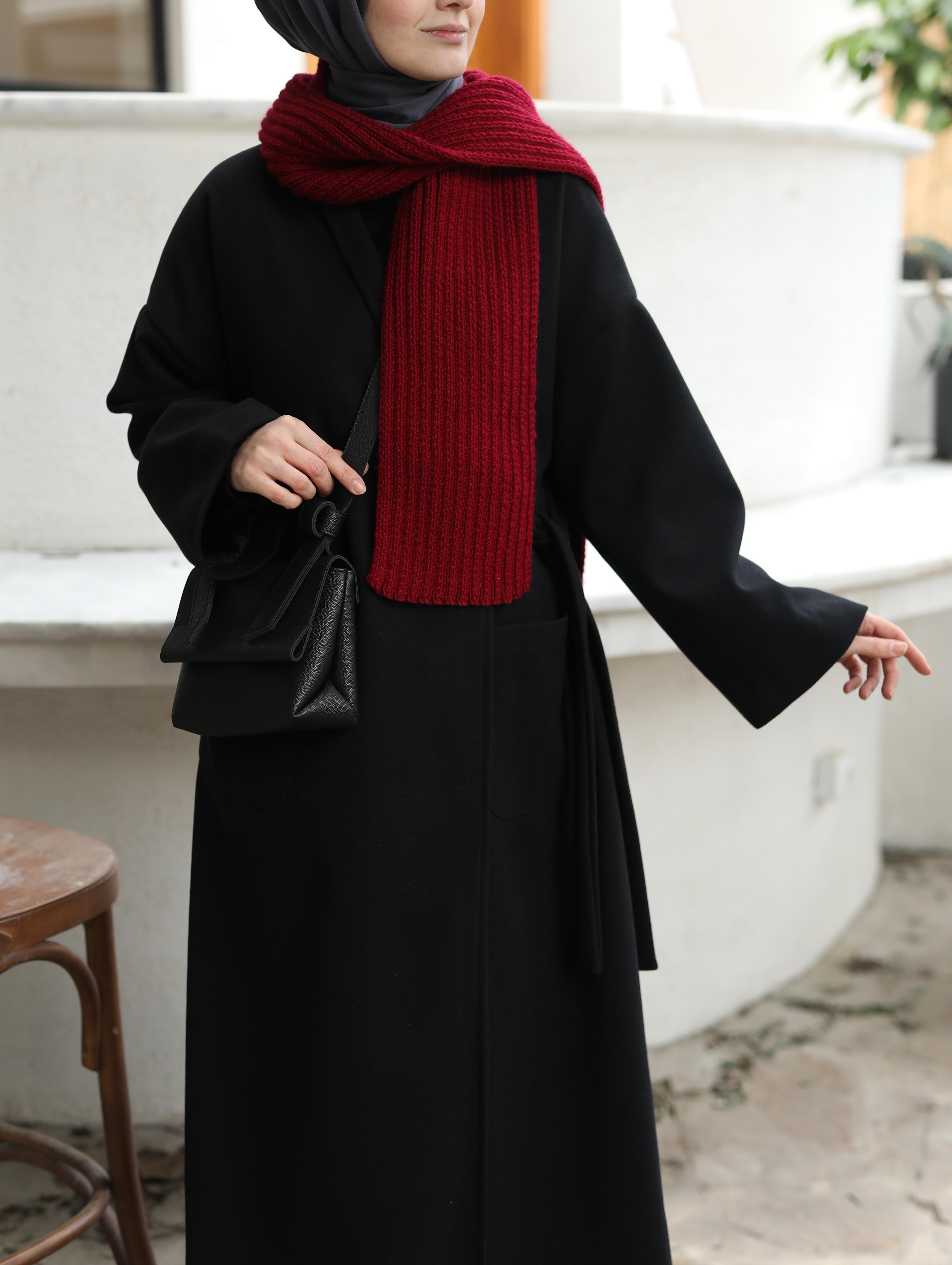 Basıc Kaşe Kaban SİYAH