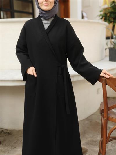 Basıc Kaşe Kaban SİYAH