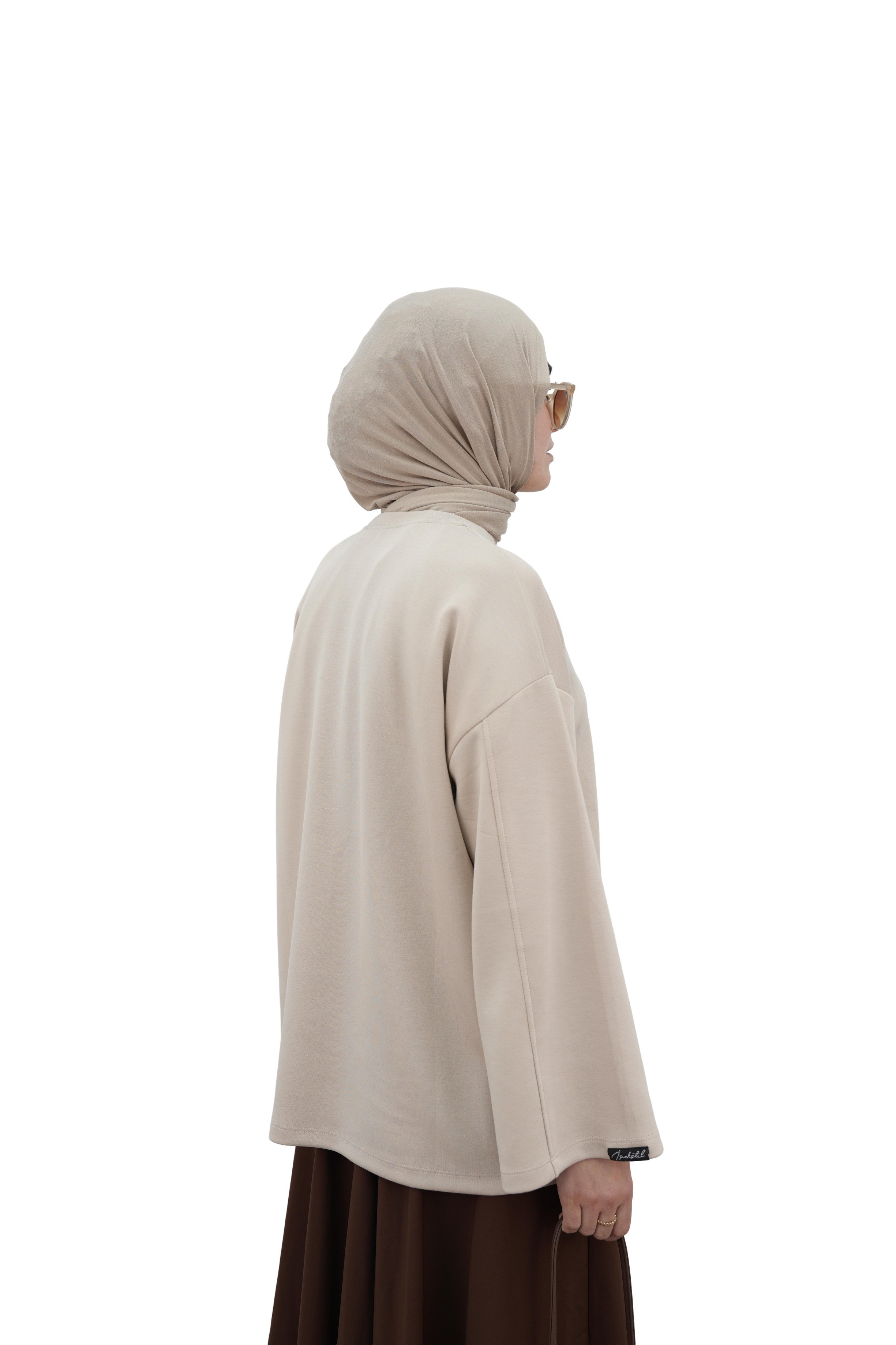 Modal Basıc Sweatshirt BEJ