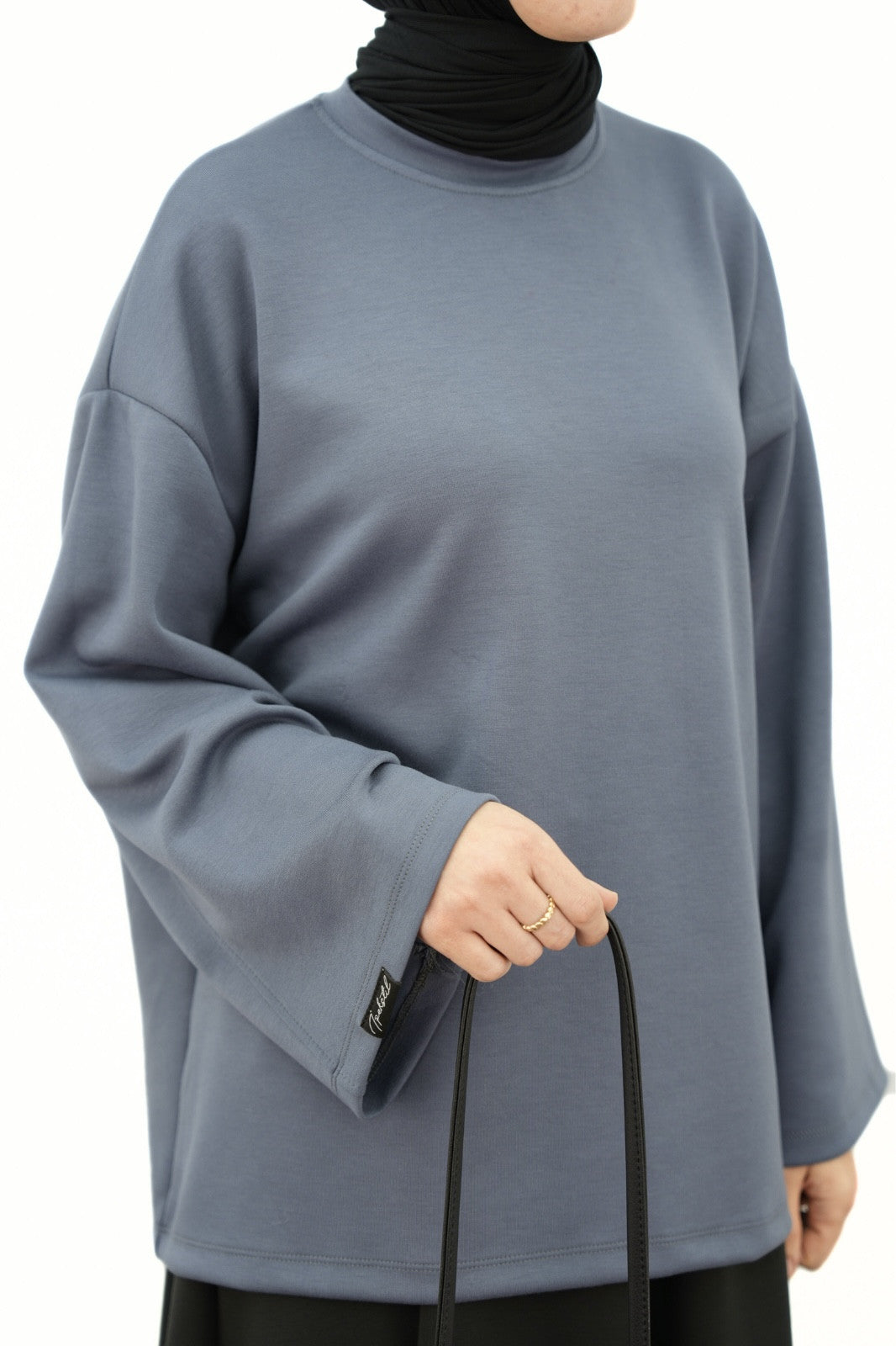 Modal Basıc Sweatshirt İNDİGO