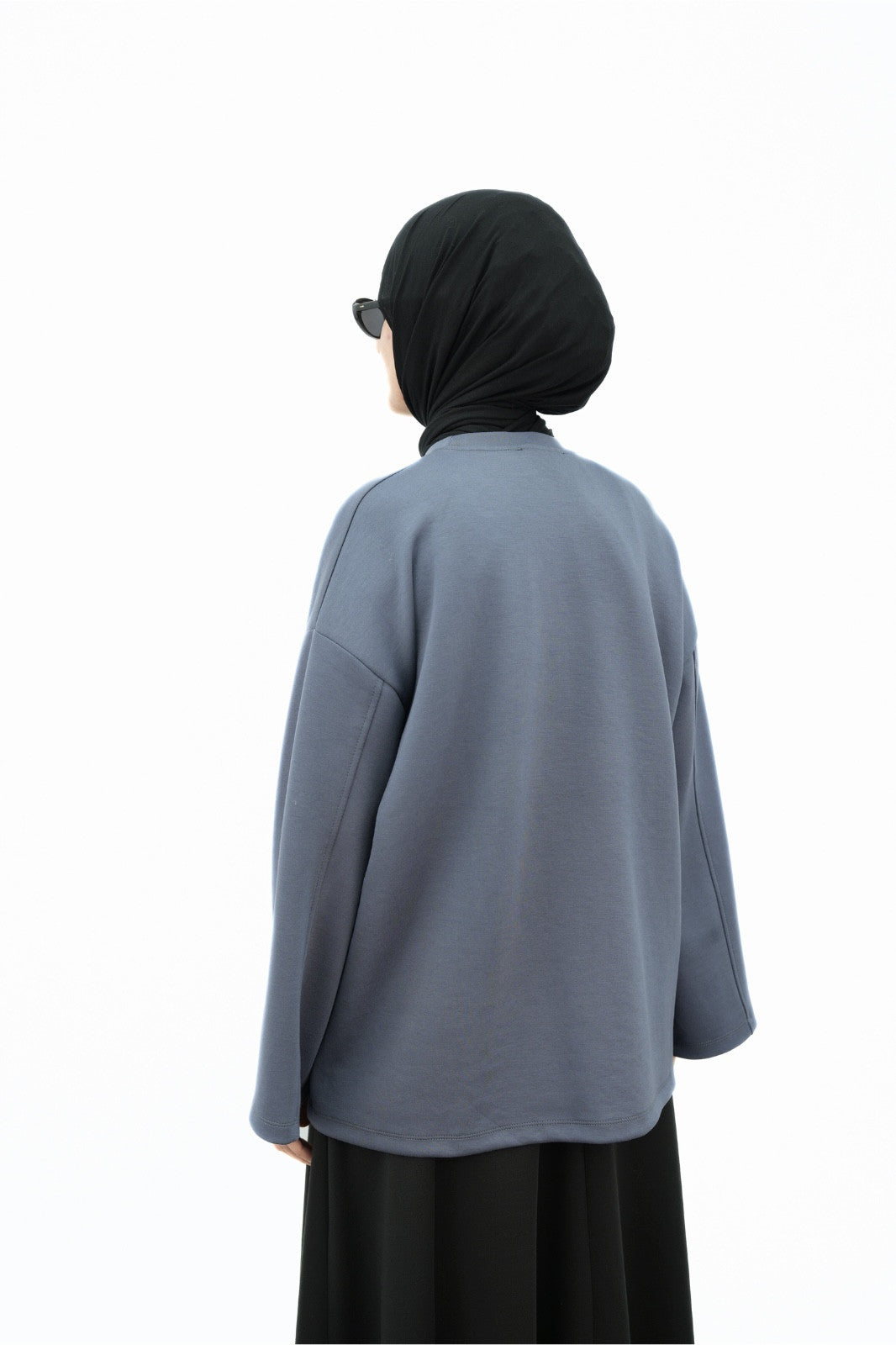 Modal Basıc Sweatshirt İNDİGO