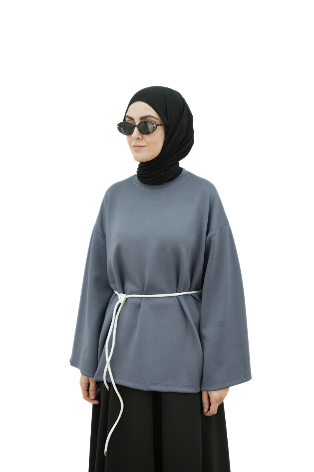 Modal Basıc Sweatshirt İNDİGO