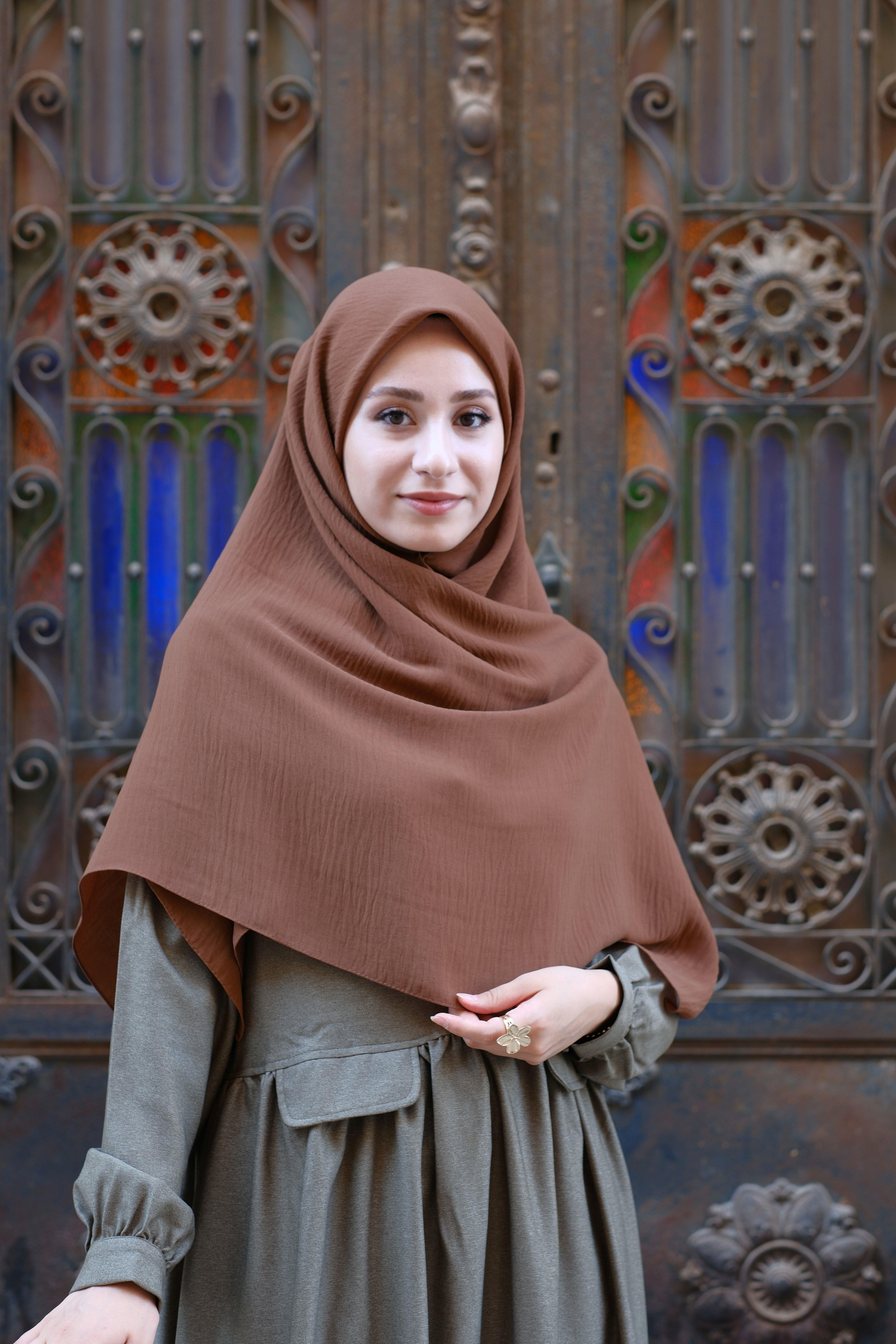 Cazz Büyük Boy Eşarp KAHVERENGİ