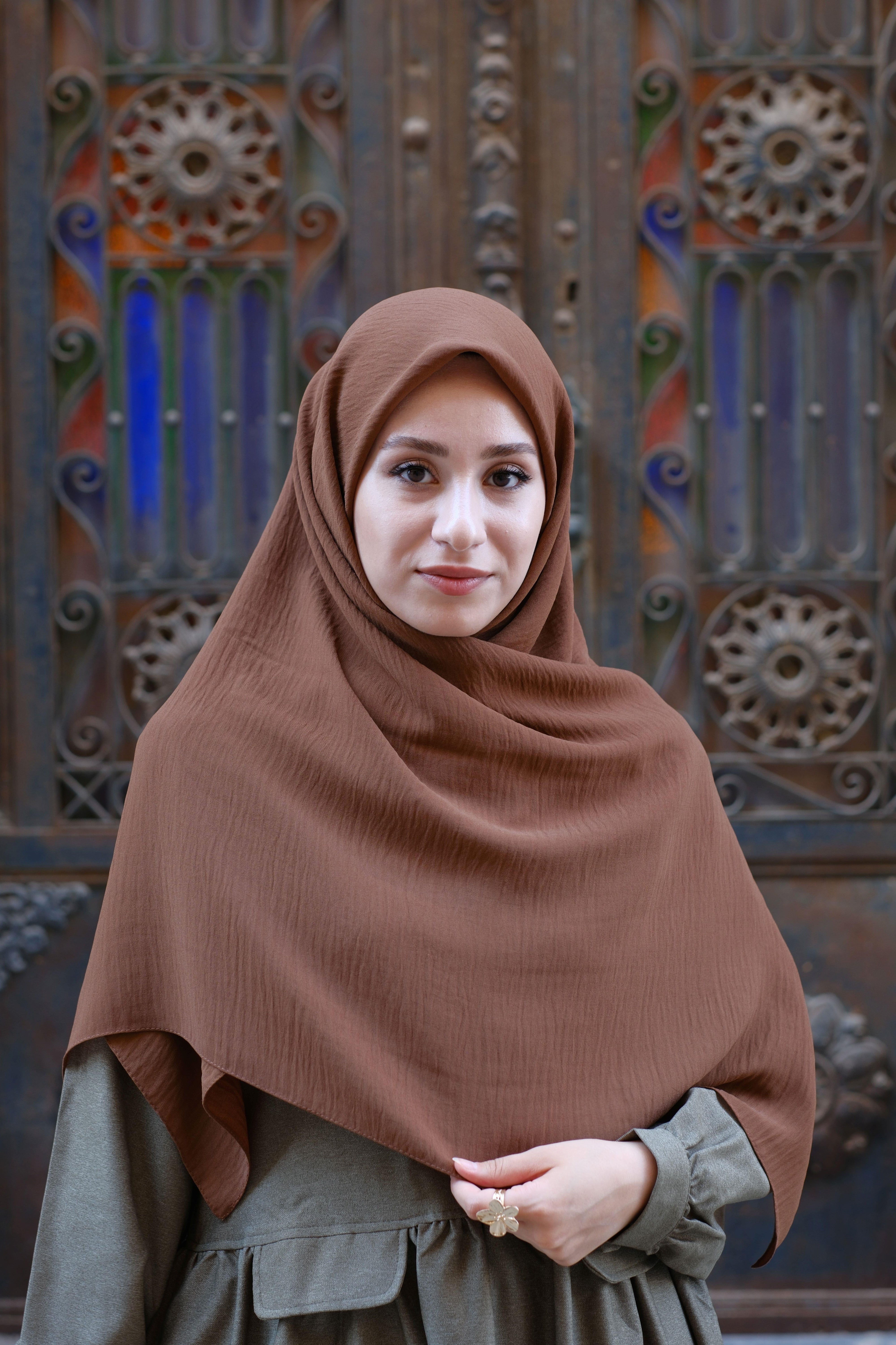 Cazz Büyük Boy Eşarp KAHVERENGİ