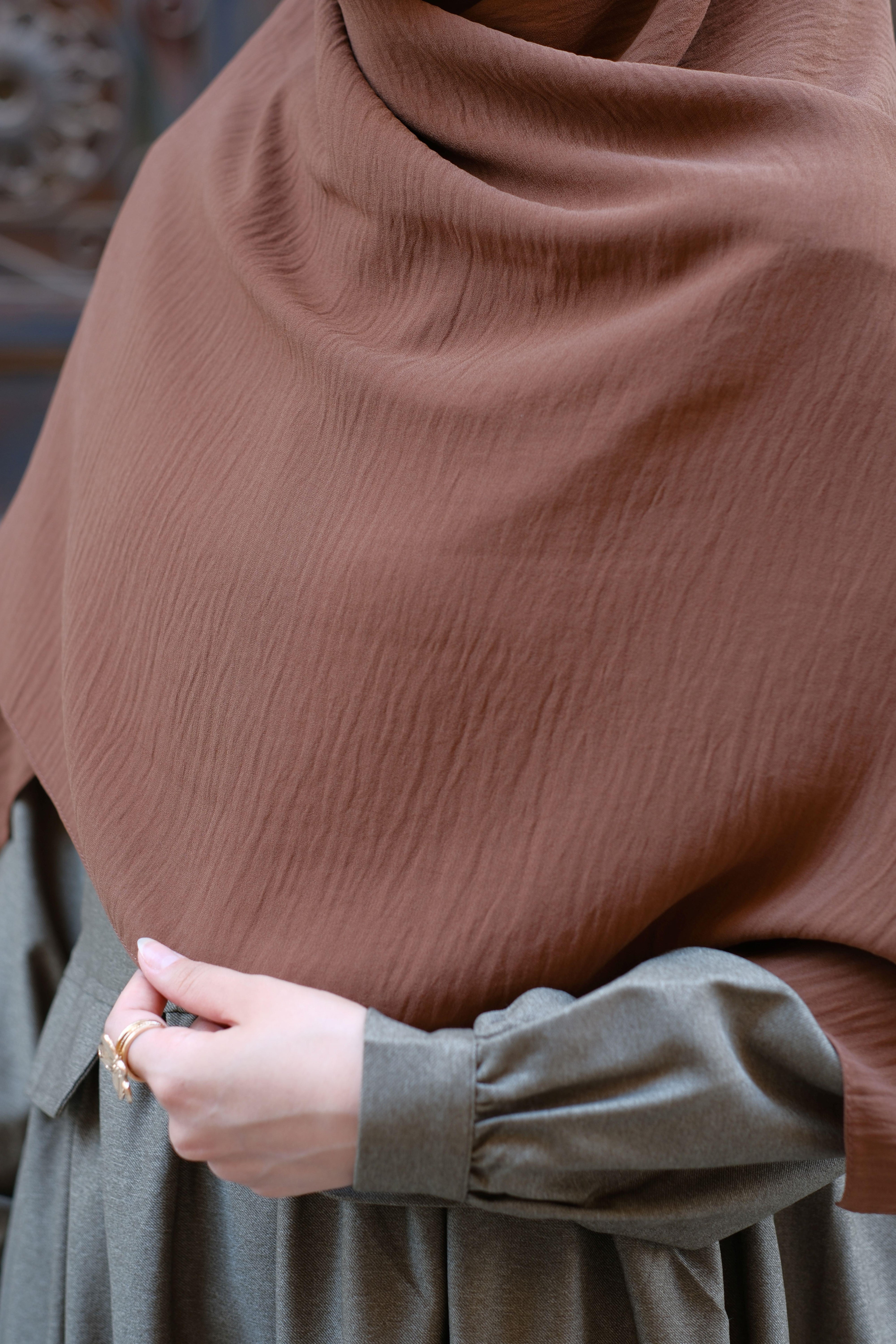 Cazz Büyük Boy Eşarp KAHVERENGİ