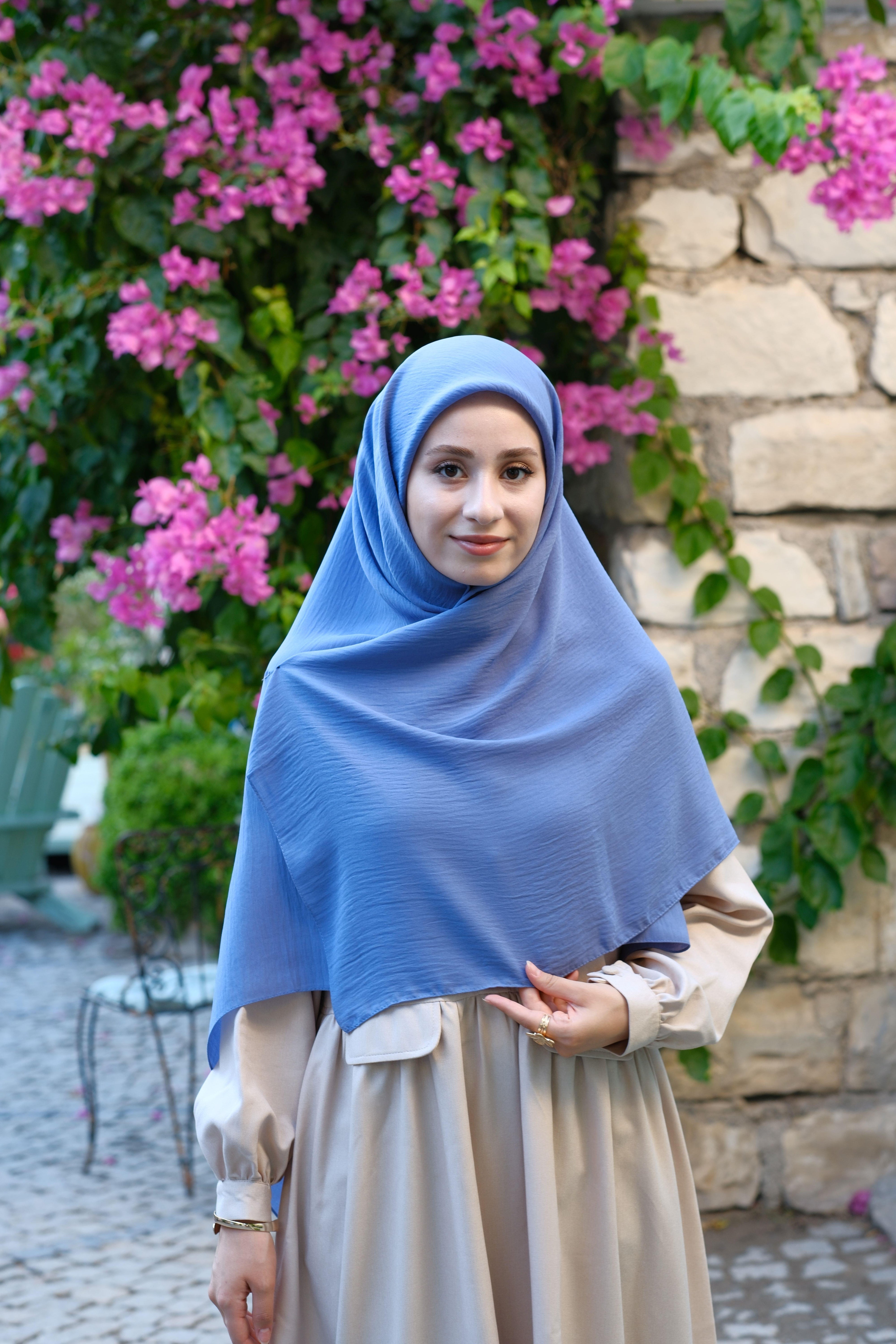 Cazz Büyük Boy Eşarp Kot Mavi