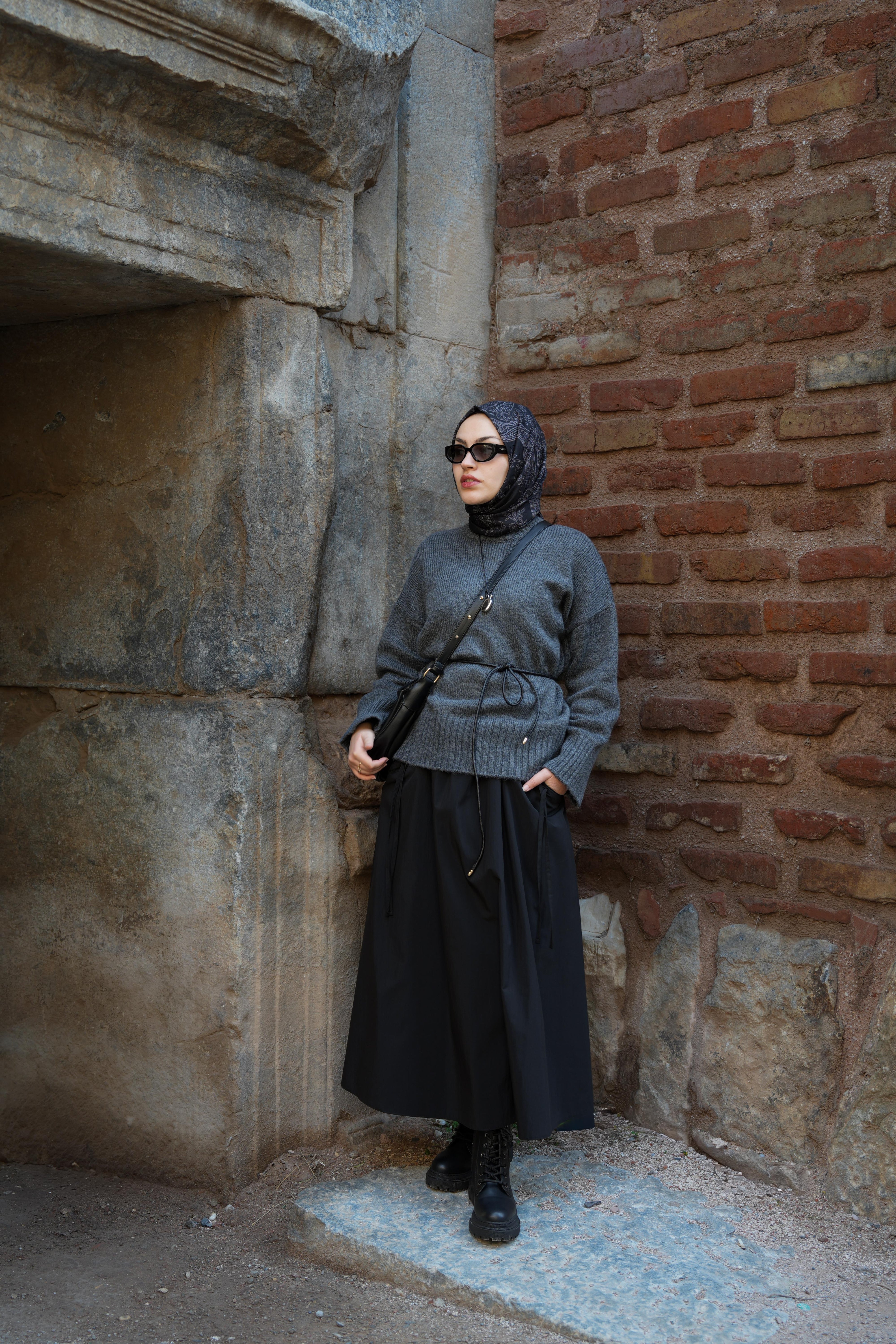 Cep Tünelli Etek Siyah