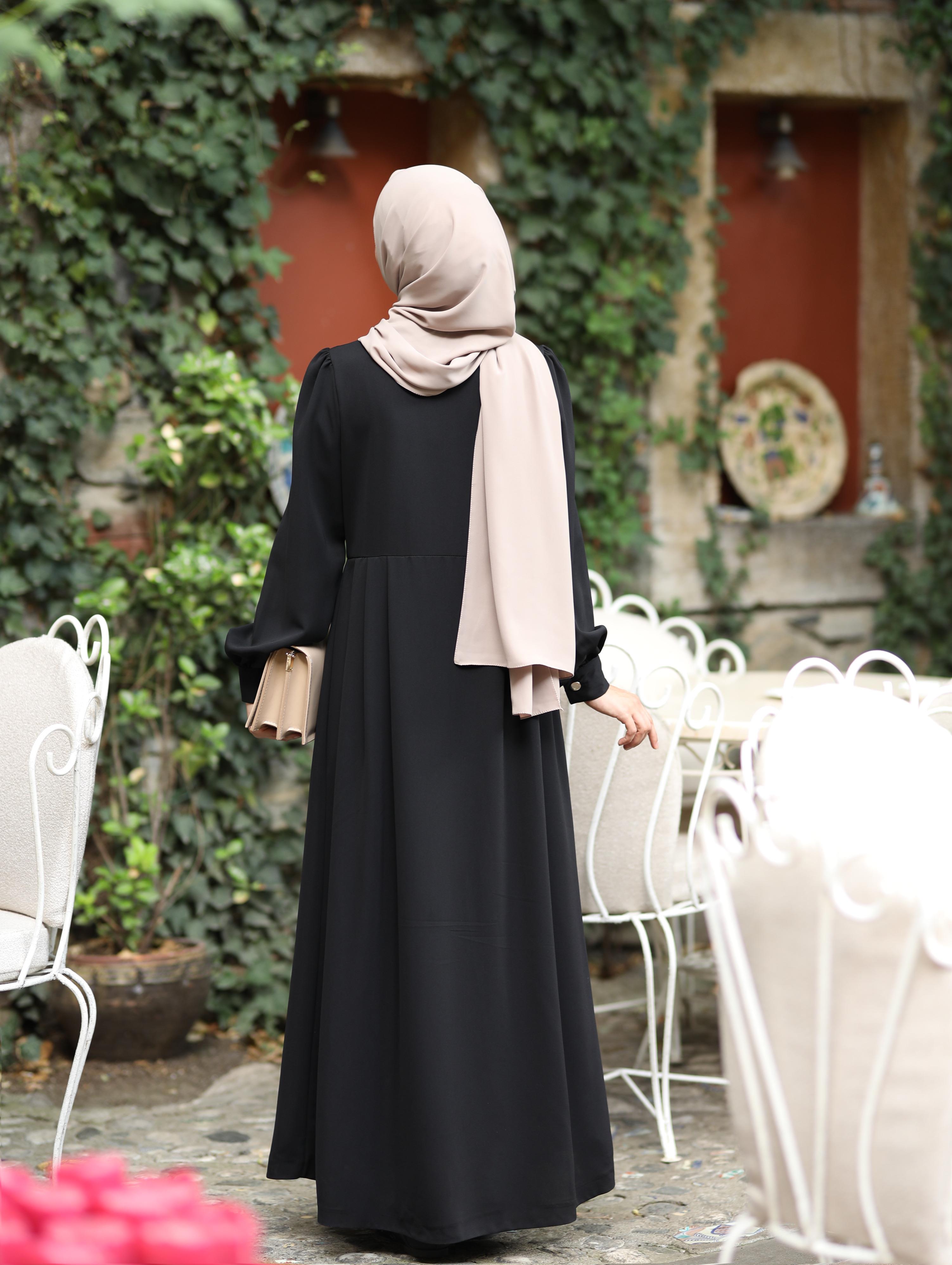 Çift Düğmeli Trenç Siyah