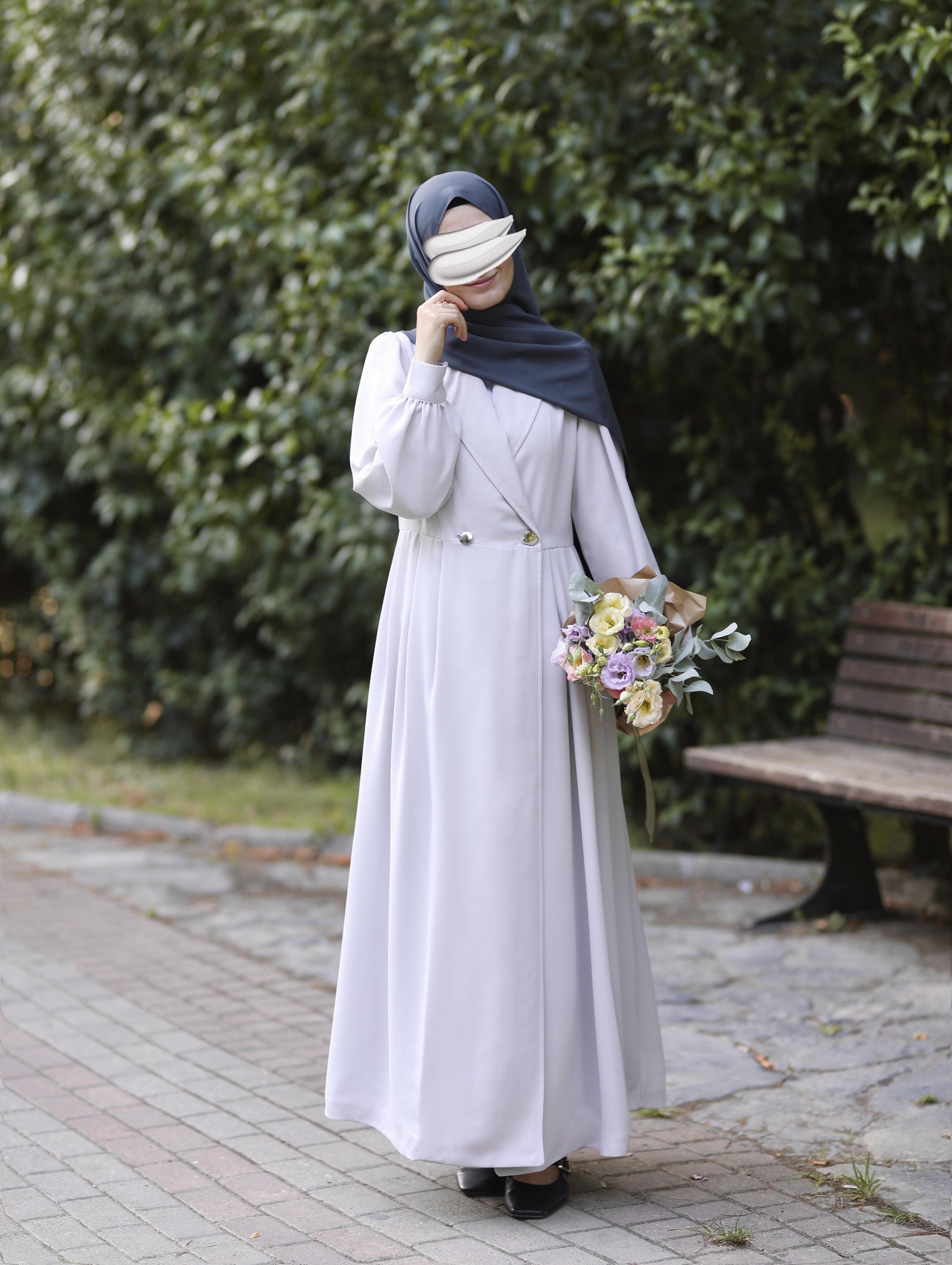 Çift Düğmeli Trenç Taş