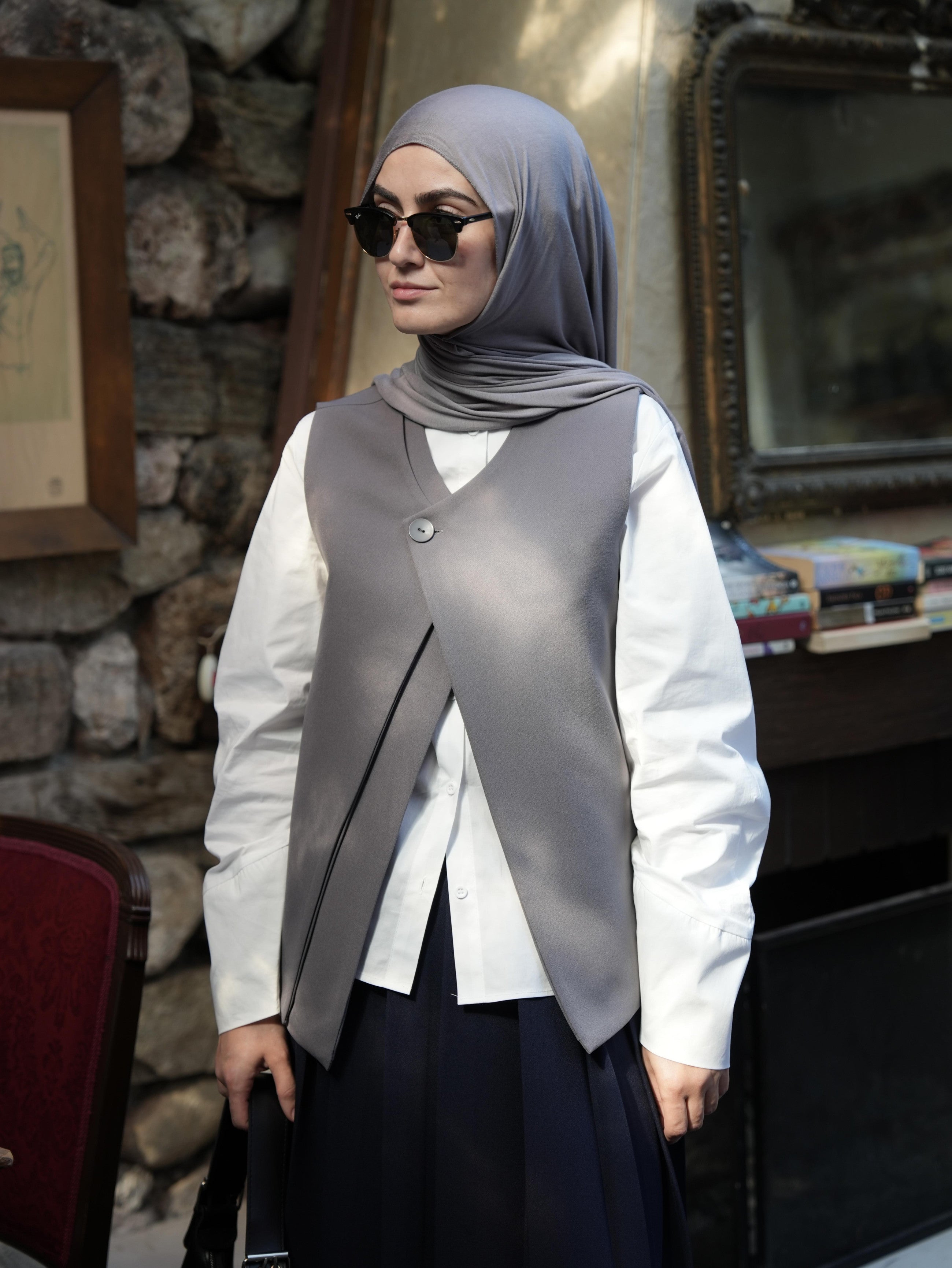 Çift Kat Yelek GRİ