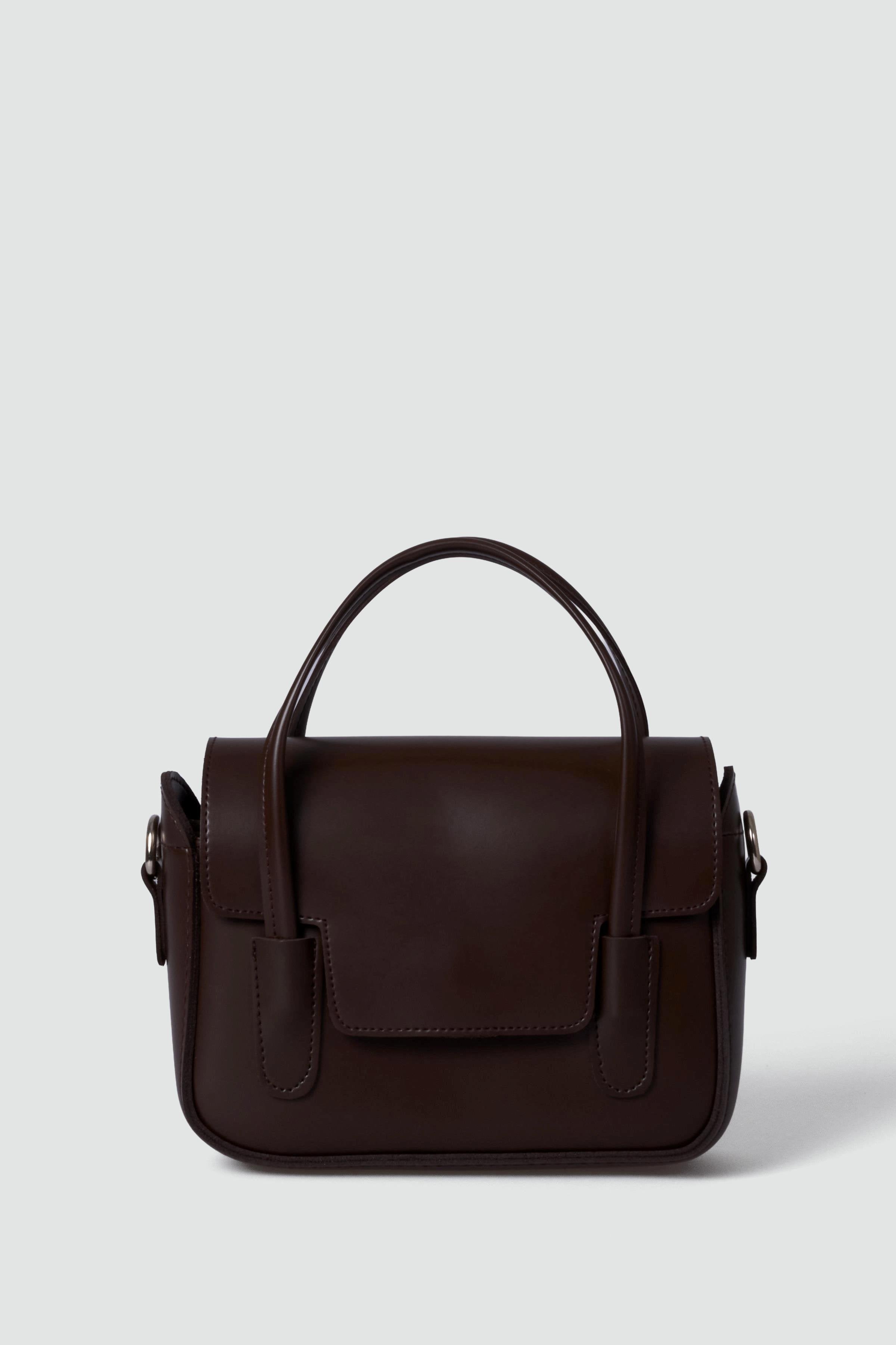 Çift Saplı Kutu Çanta ACI KAHVE