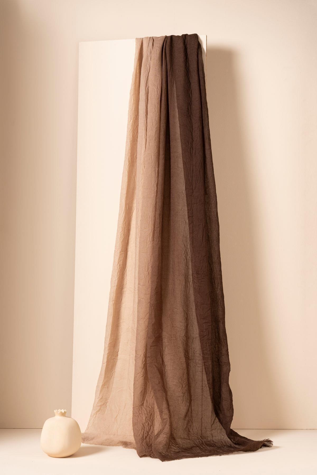 Degrade Konfor Şal Kahverengi