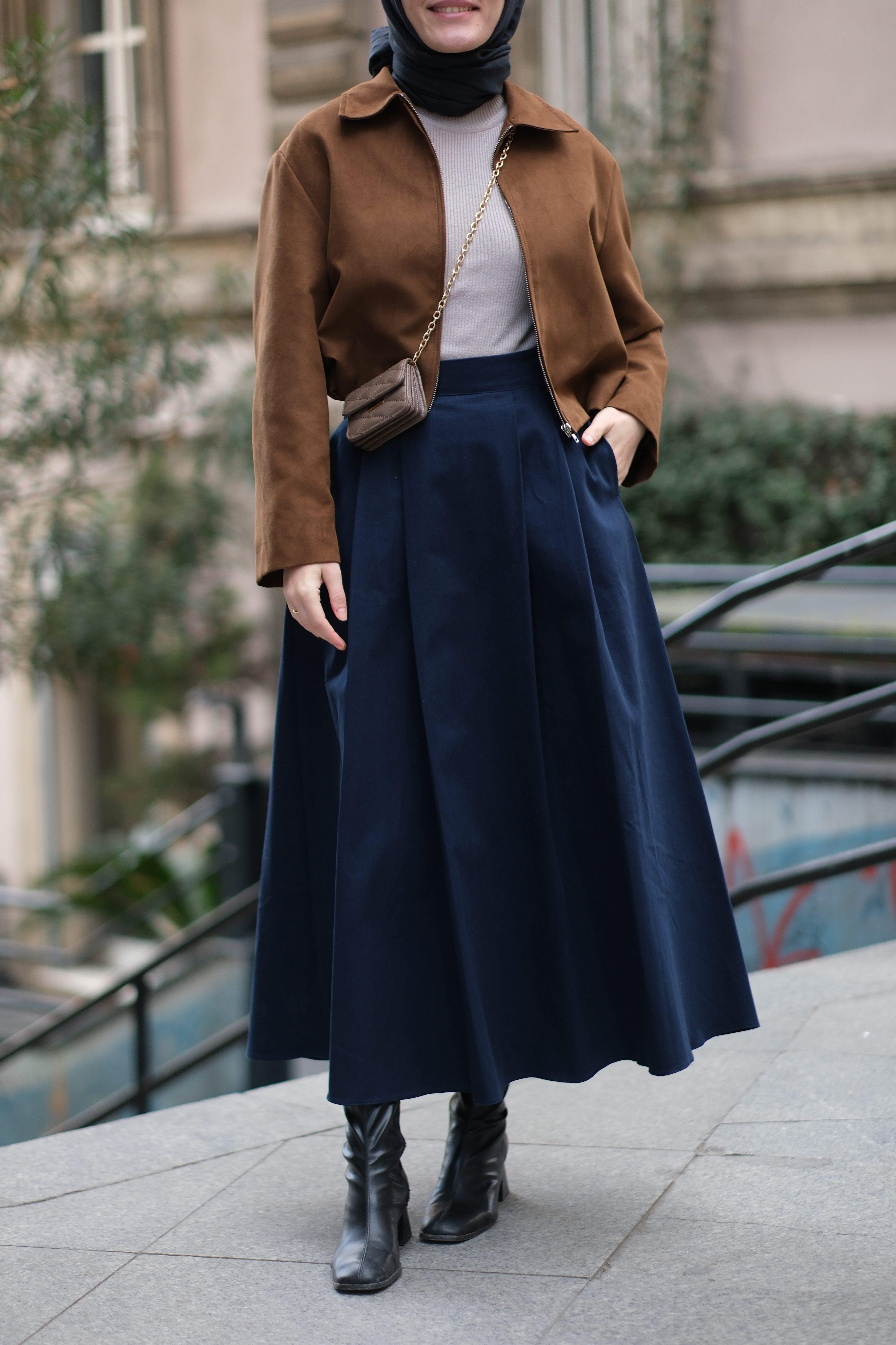 Denim Etek LACİVERT