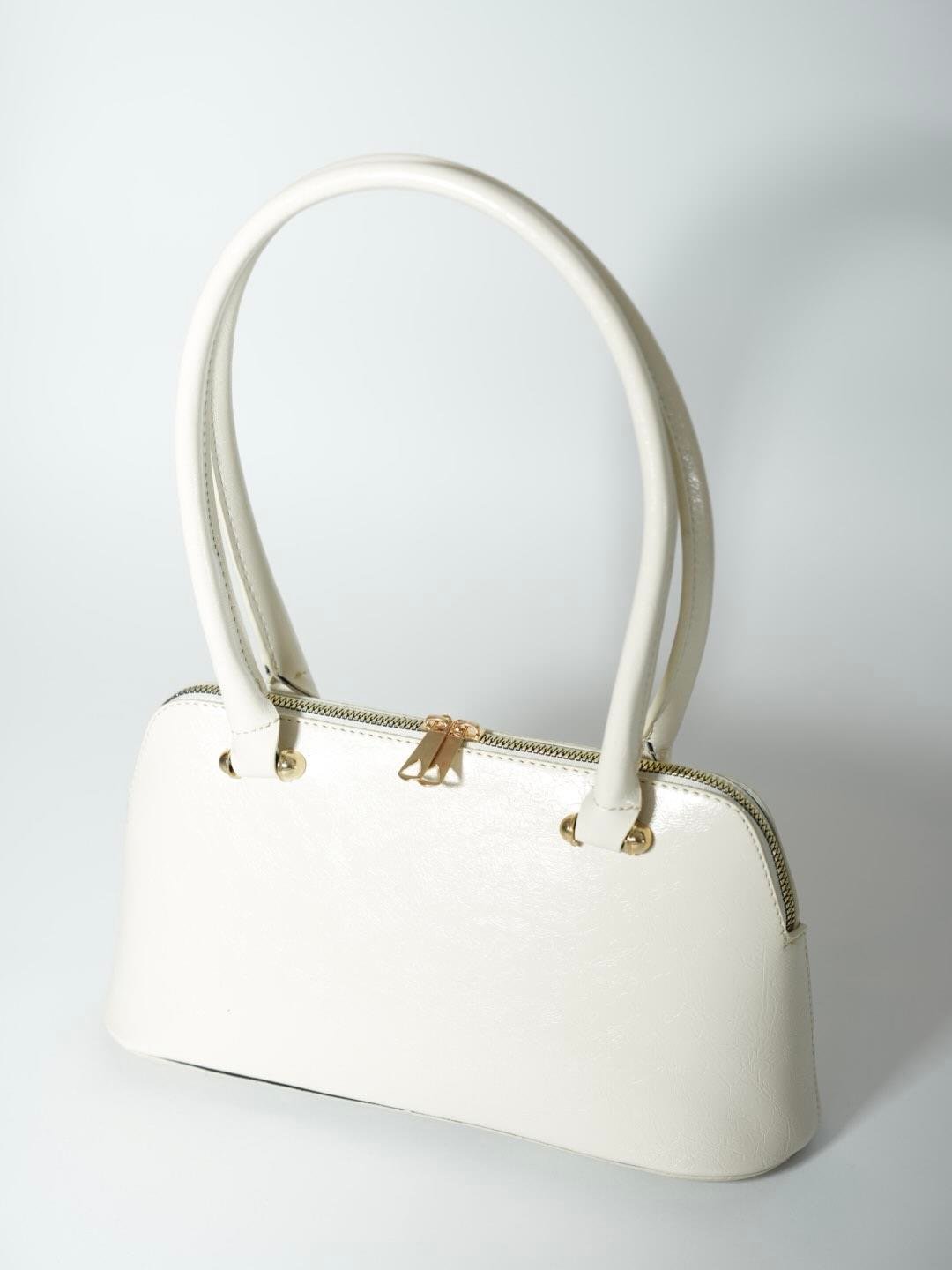 Deri Baget Çanta EKRU