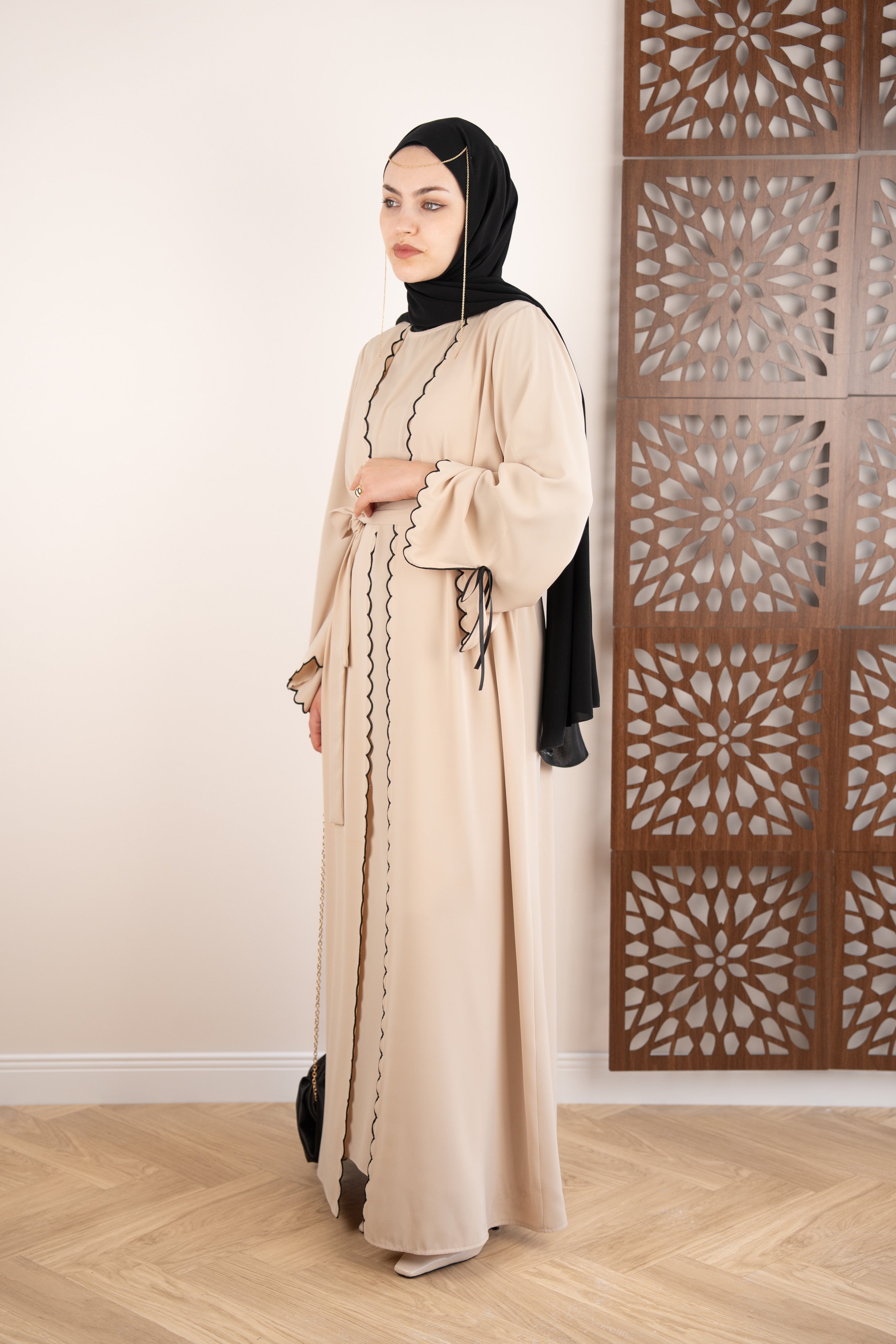 Touch Abaya Takım KREM