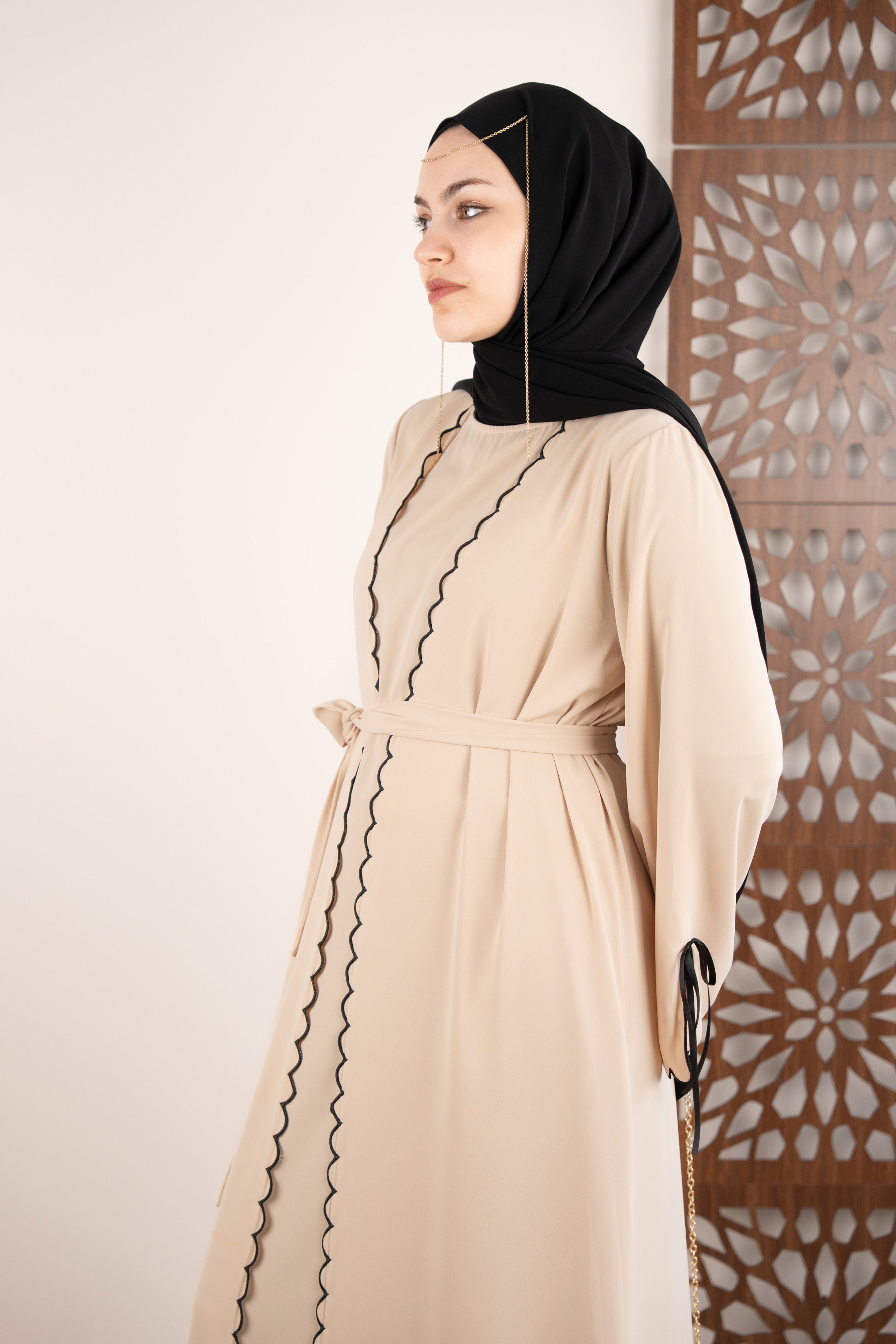 Touch Abaya Takım KREM