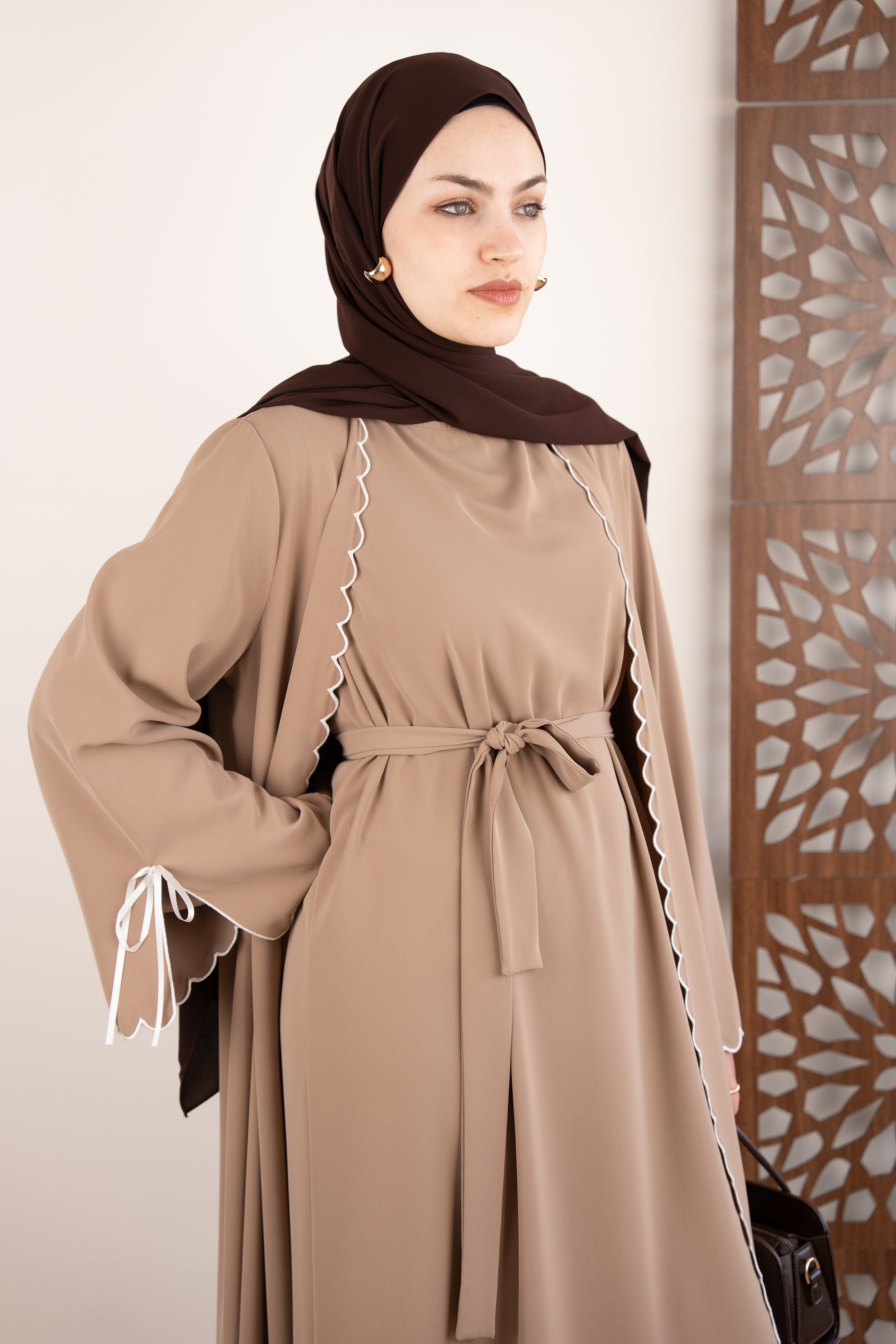 Touch Abaya Takım BEJ