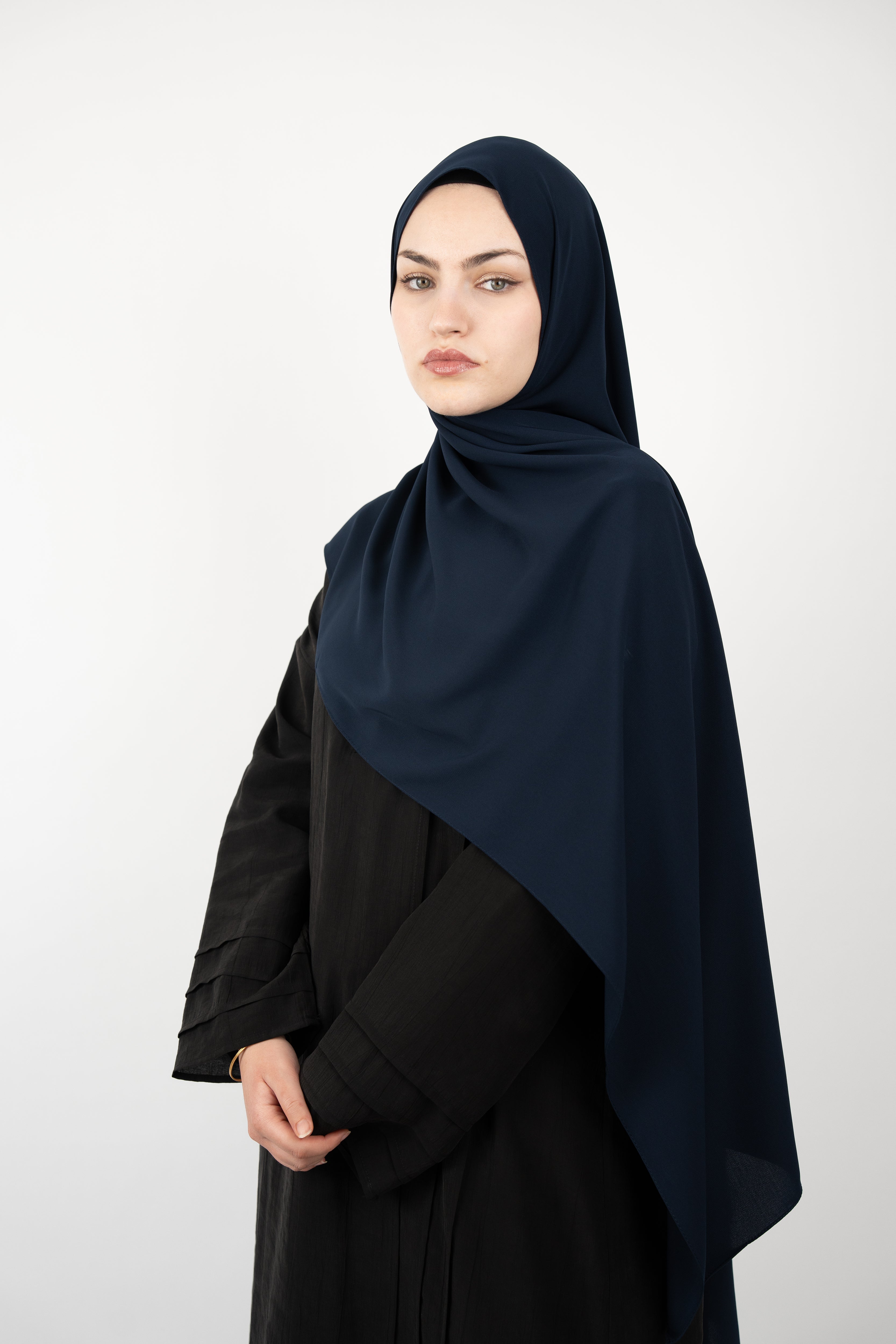 Medine İpeği Şal Lacivert