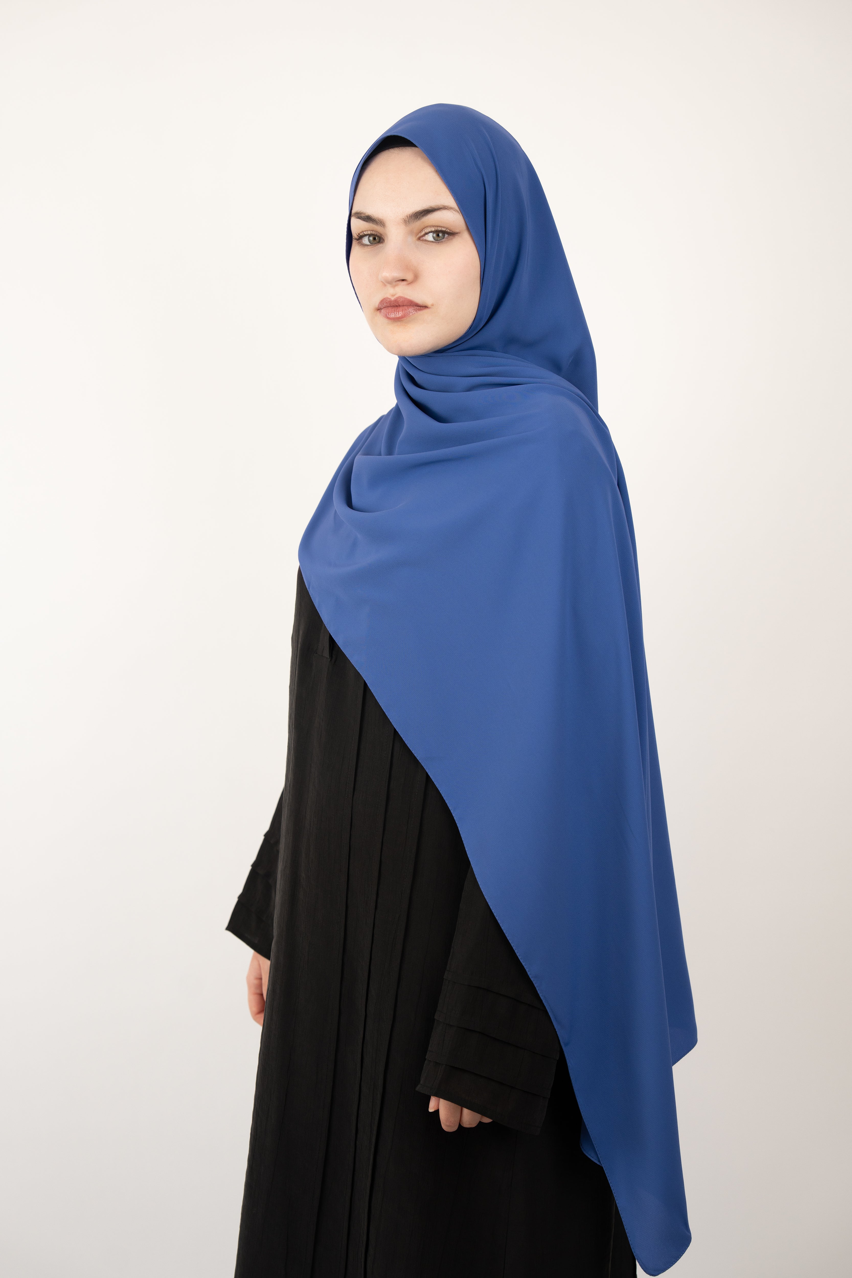 Medine İpeği Şal KOT MAVİ