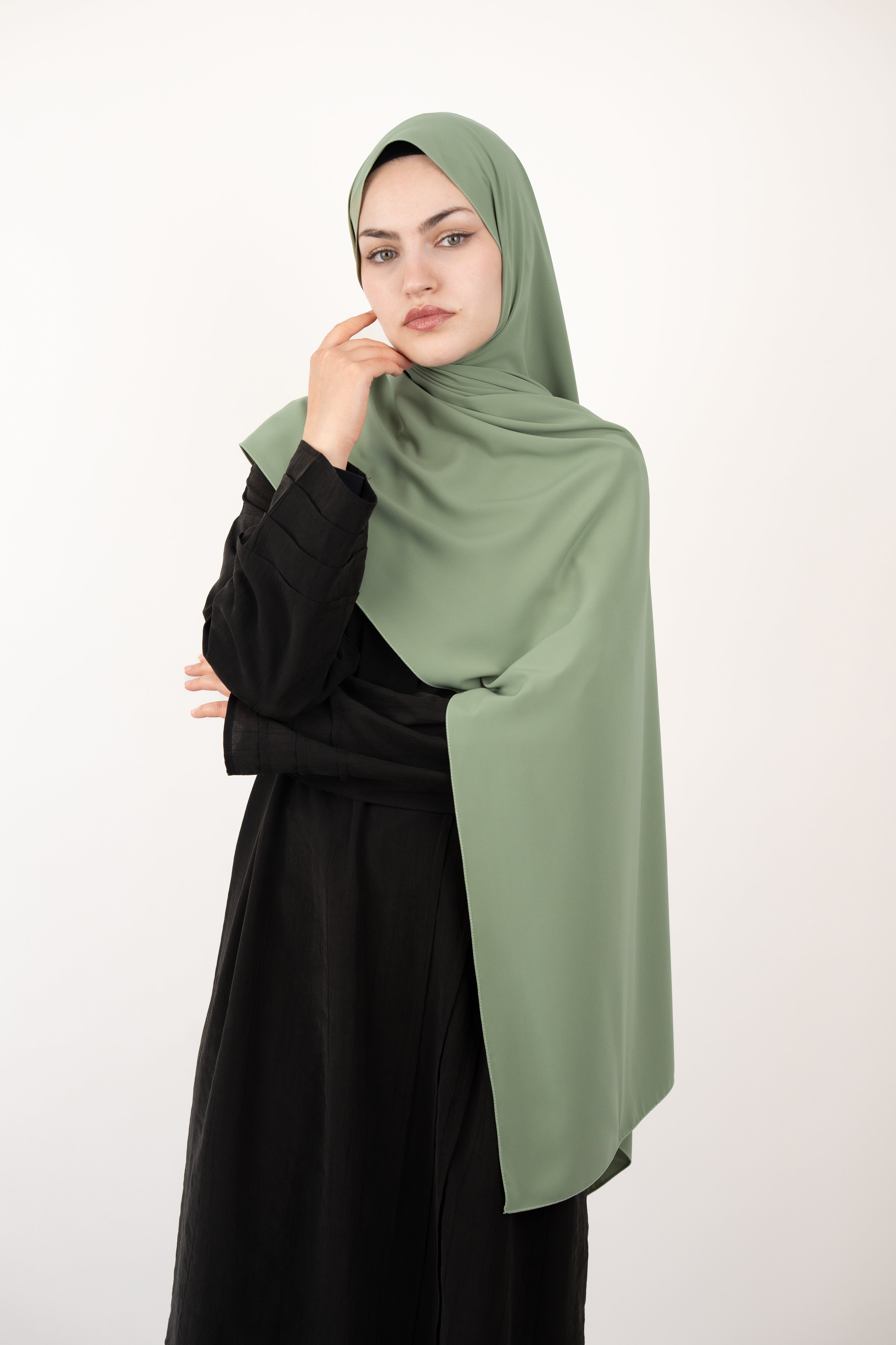 Medine İpeği Şal SOFT YEŞİL