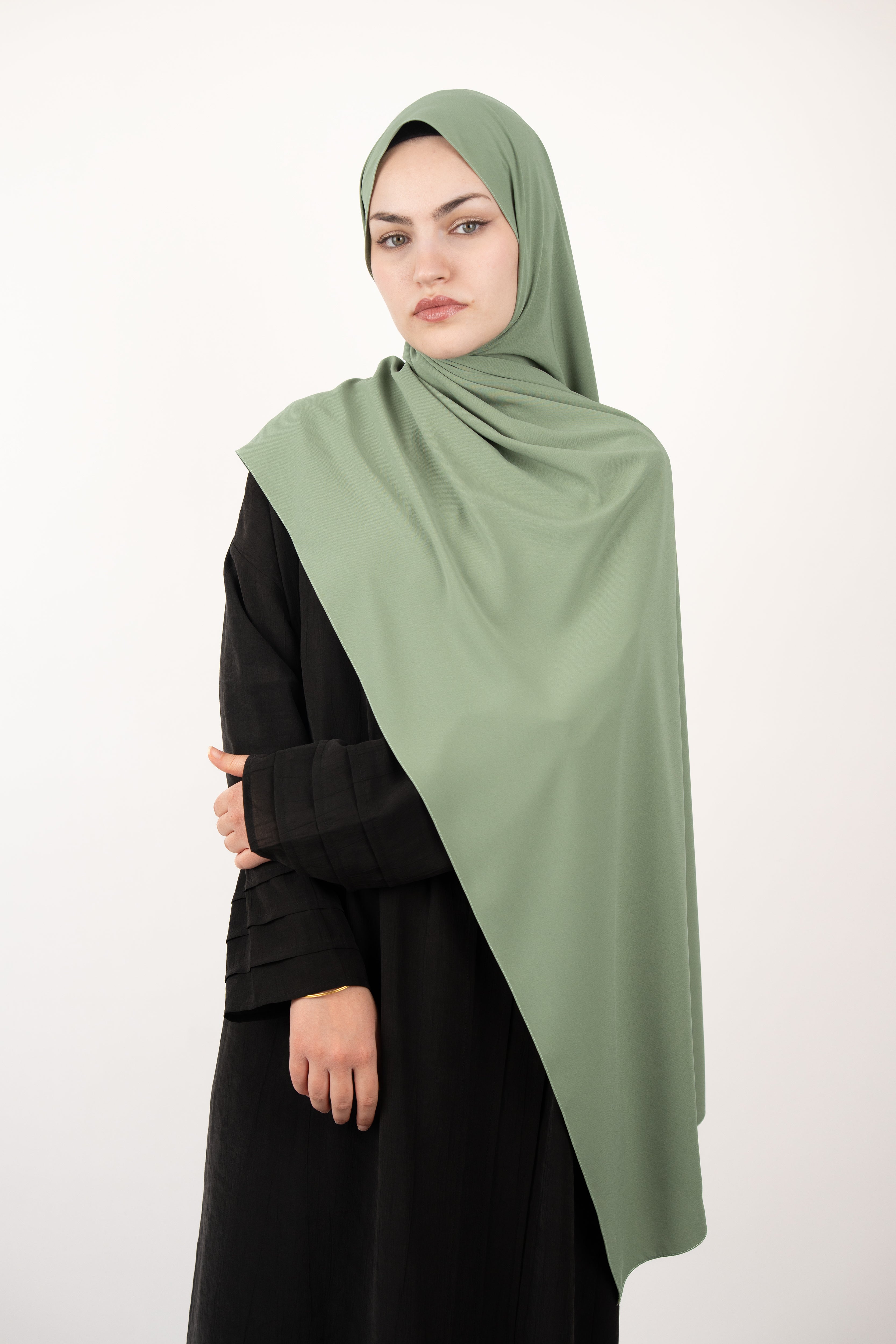 Medine İpeği Şal SOFT YEŞİL