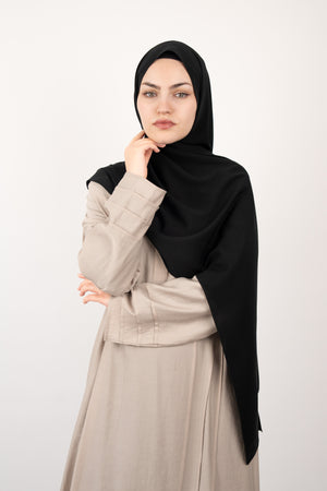 Medine İpeği Şal SİYAH