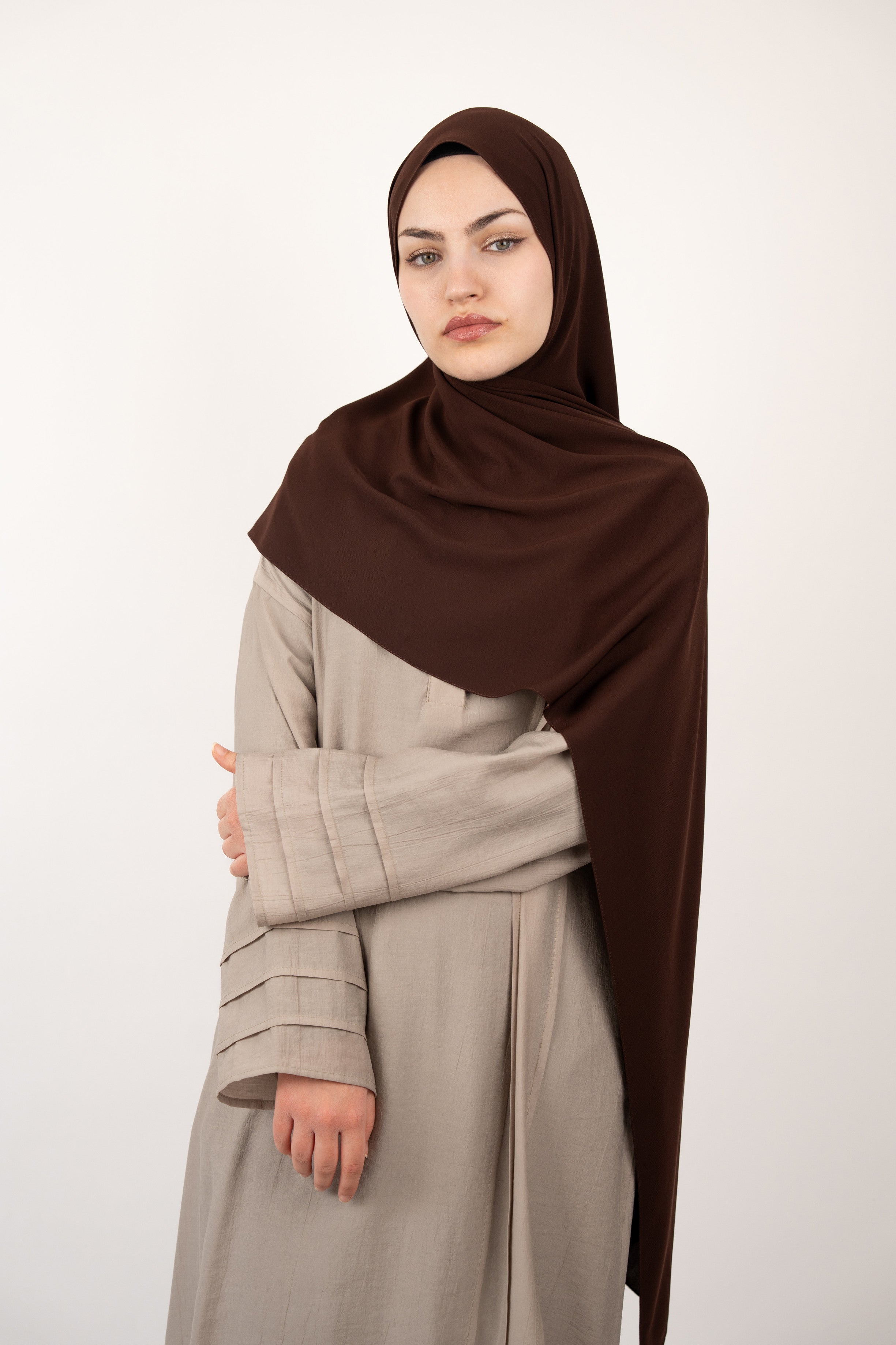 Medine İpeği Şal ACI KAHVE