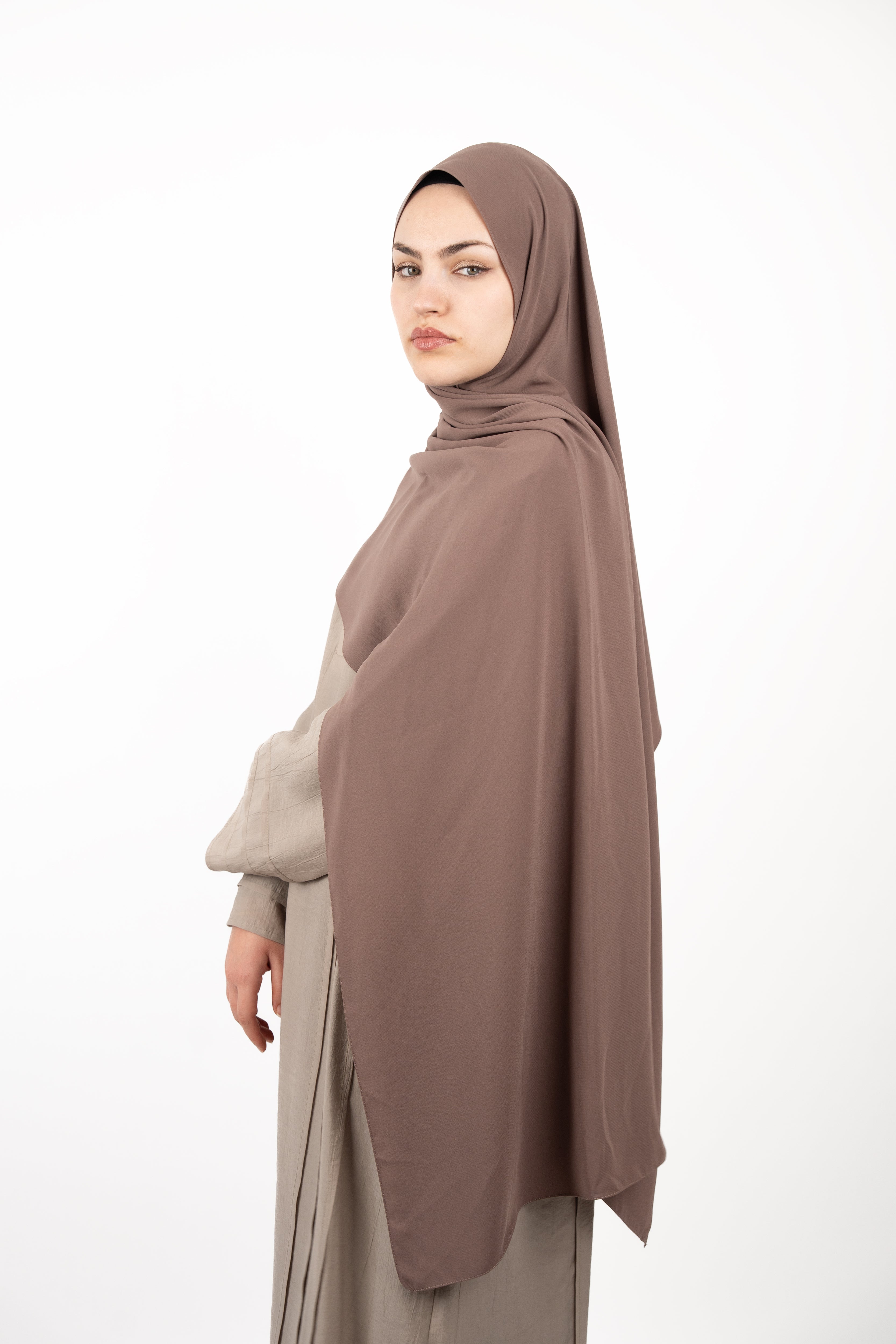 Medine İpeği Şal VİZON