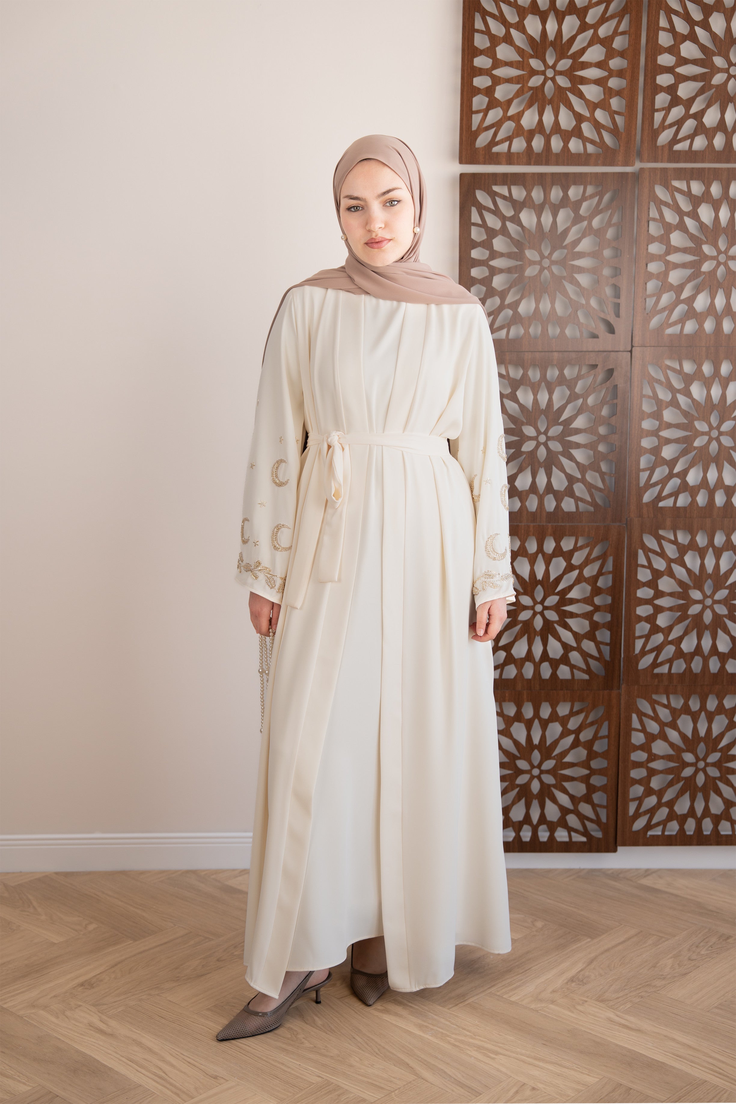 Moon Abaya Takım EKRU